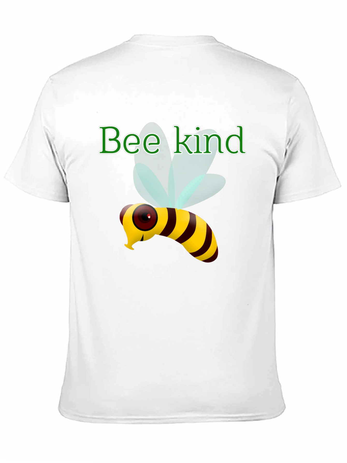 Black Bee Kind T-Shirt - Black Cotton Tee with Cute Bee Design view 11