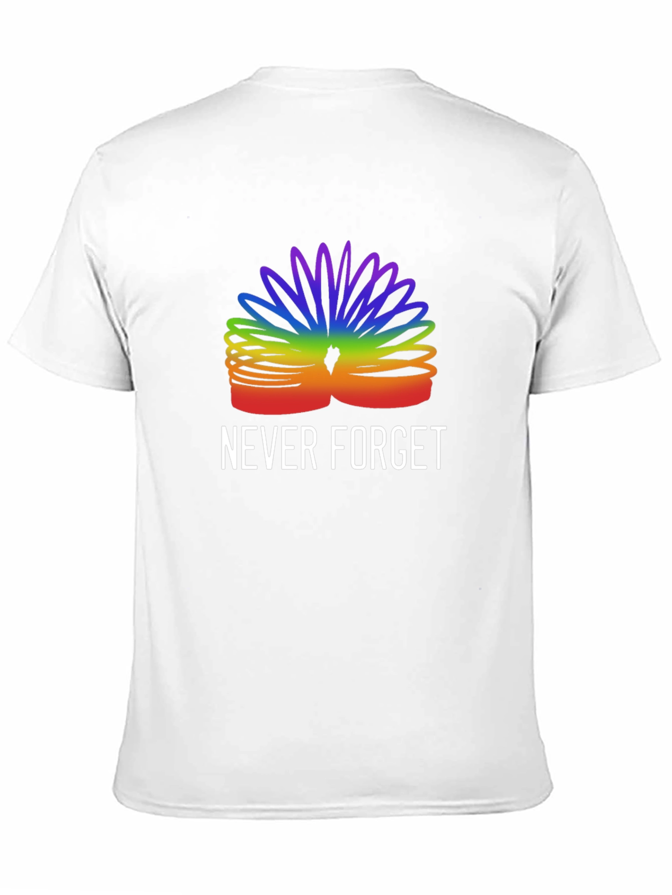 Black Rainbow Slinky Never Forget Tee view 11