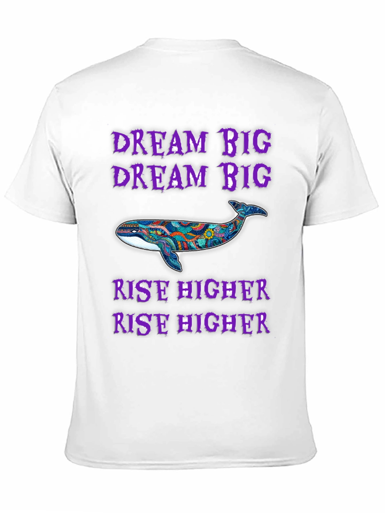Black Dream Big Whale Graphic T-Shirt view 11