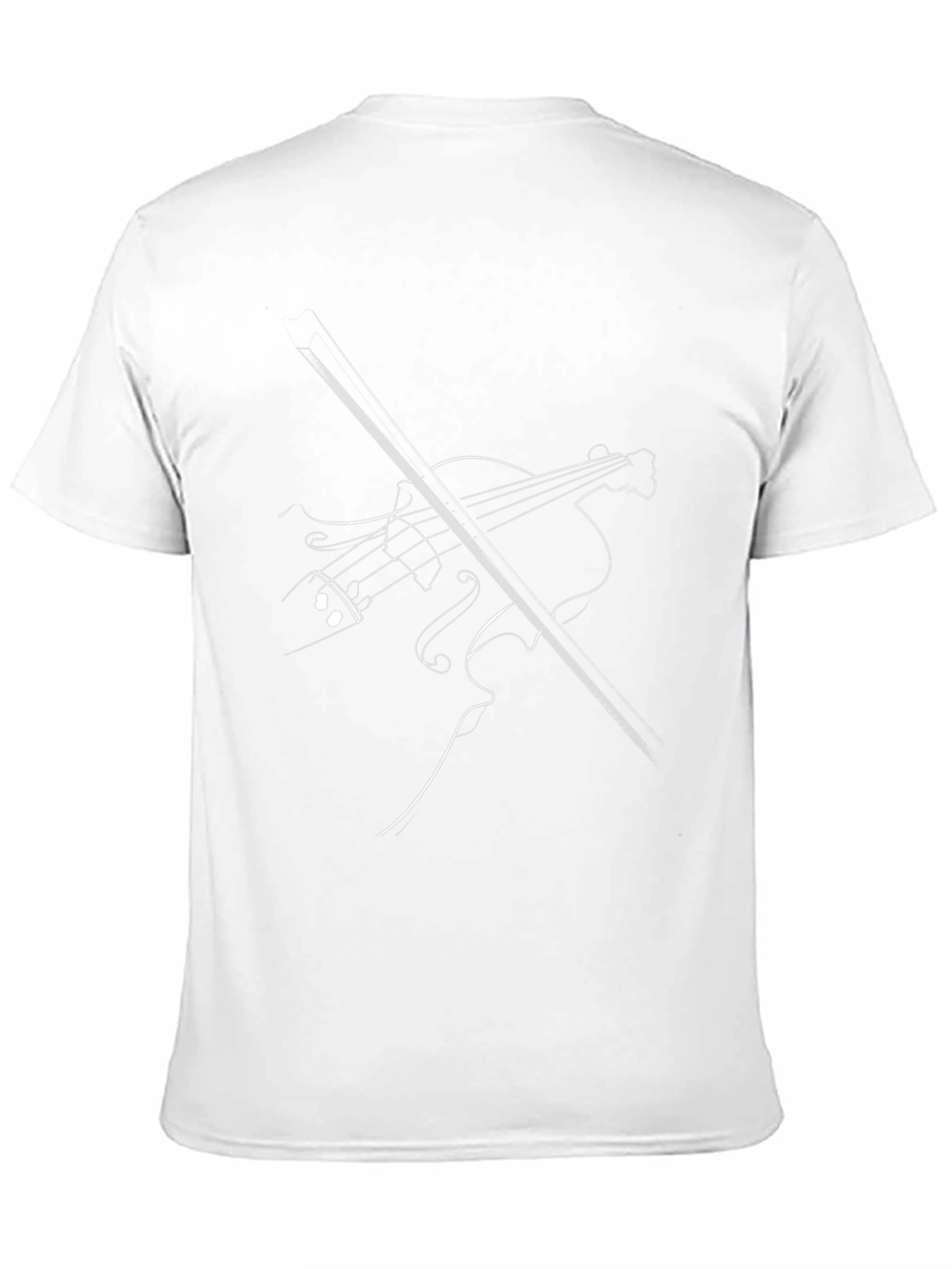 Black Abstract Cello Graphic Tee - Black Cotton T-Shirt view 11