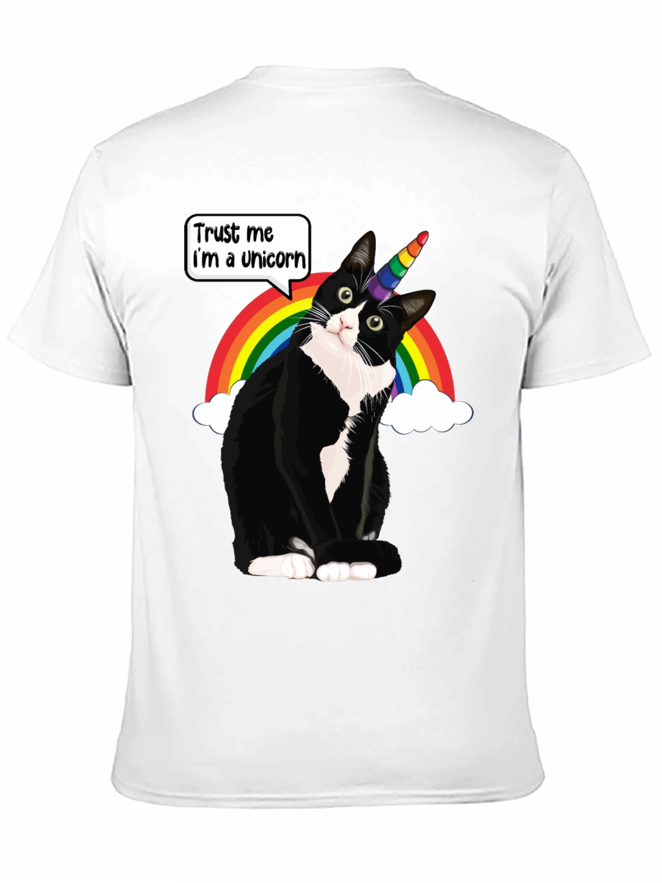 Black Unicorn Cat T-Shirt - Trust Me I'm a Unicorn view 11
