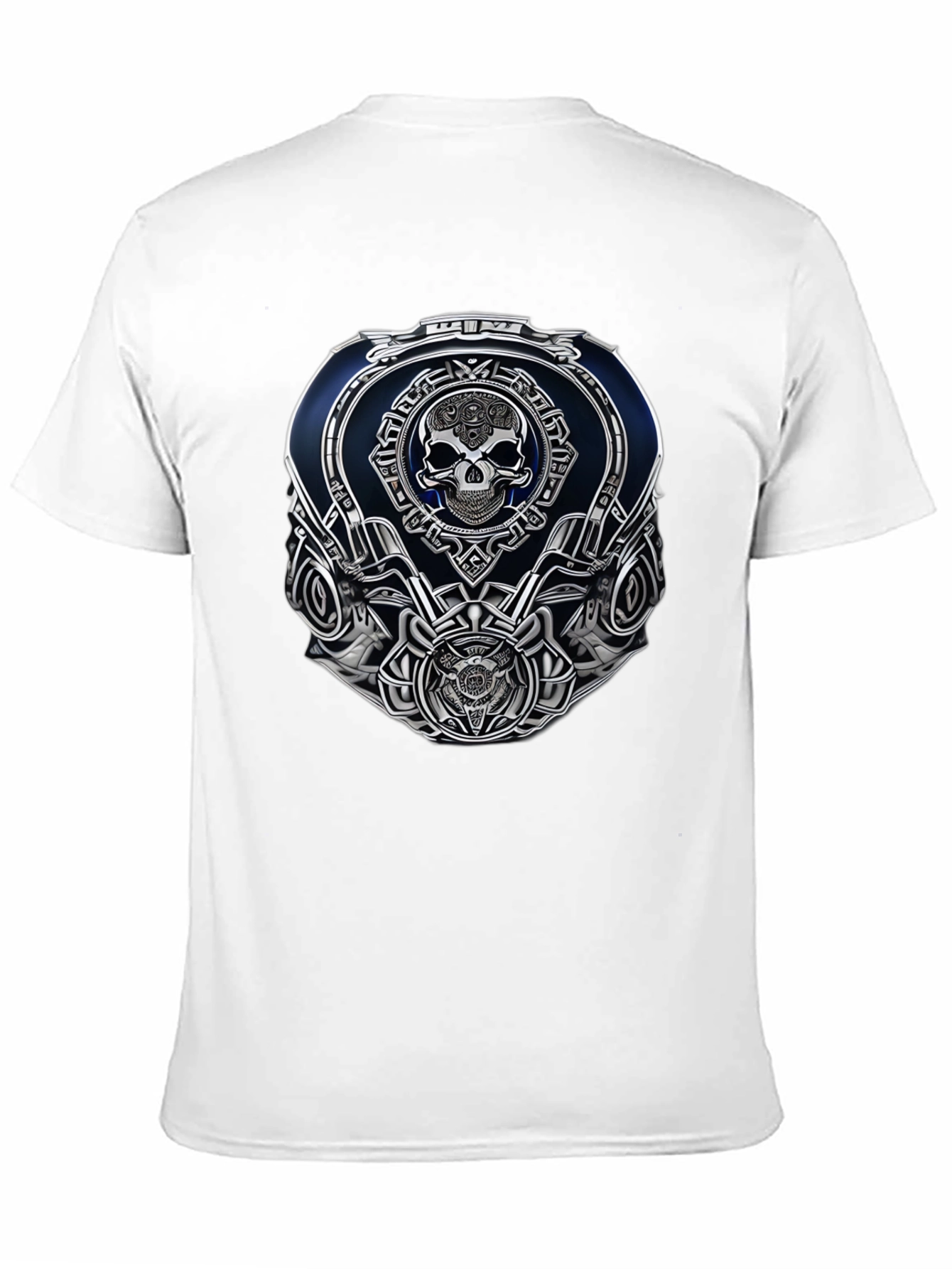 Black Skull Emblem Graphic Tee - Black Casual Wear view 11