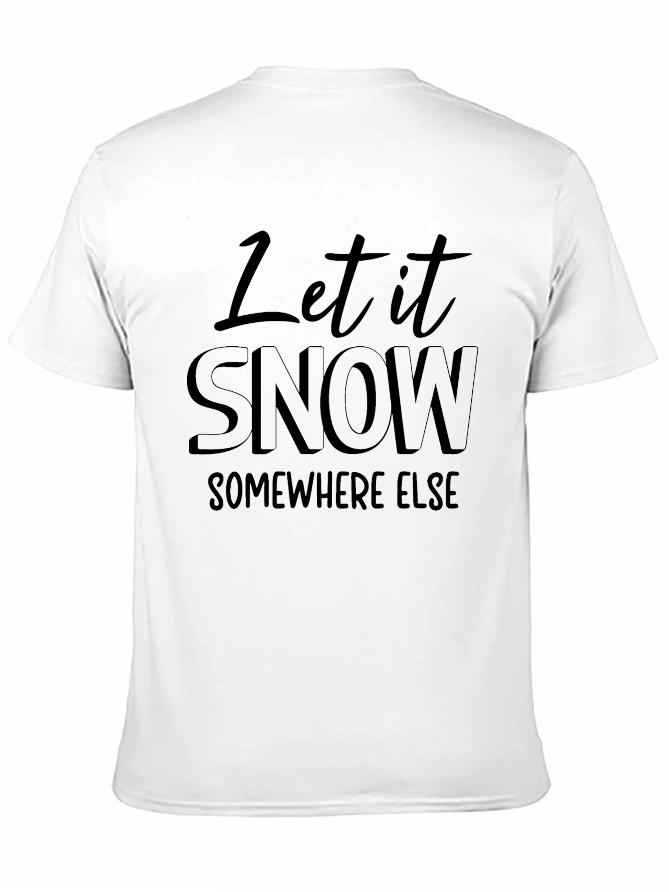 Black Let it Snow Graphic Tee - Black Crew Neck view 11
