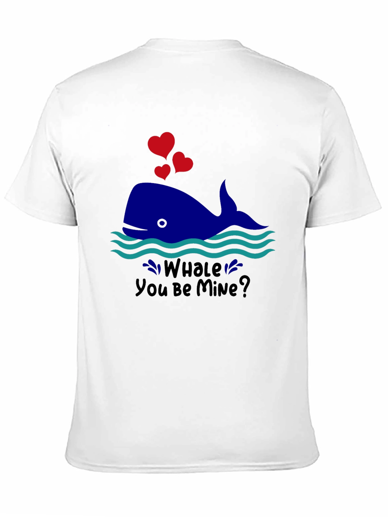 Black Whale You Be Mine Valentine's T-Shirt view 11