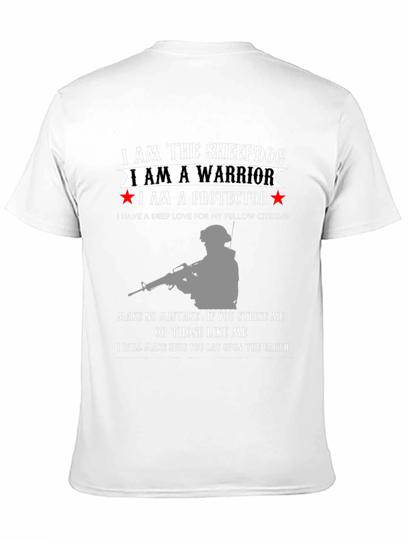 Black Sheepdog Warrior Protector Graphic Tee view 11