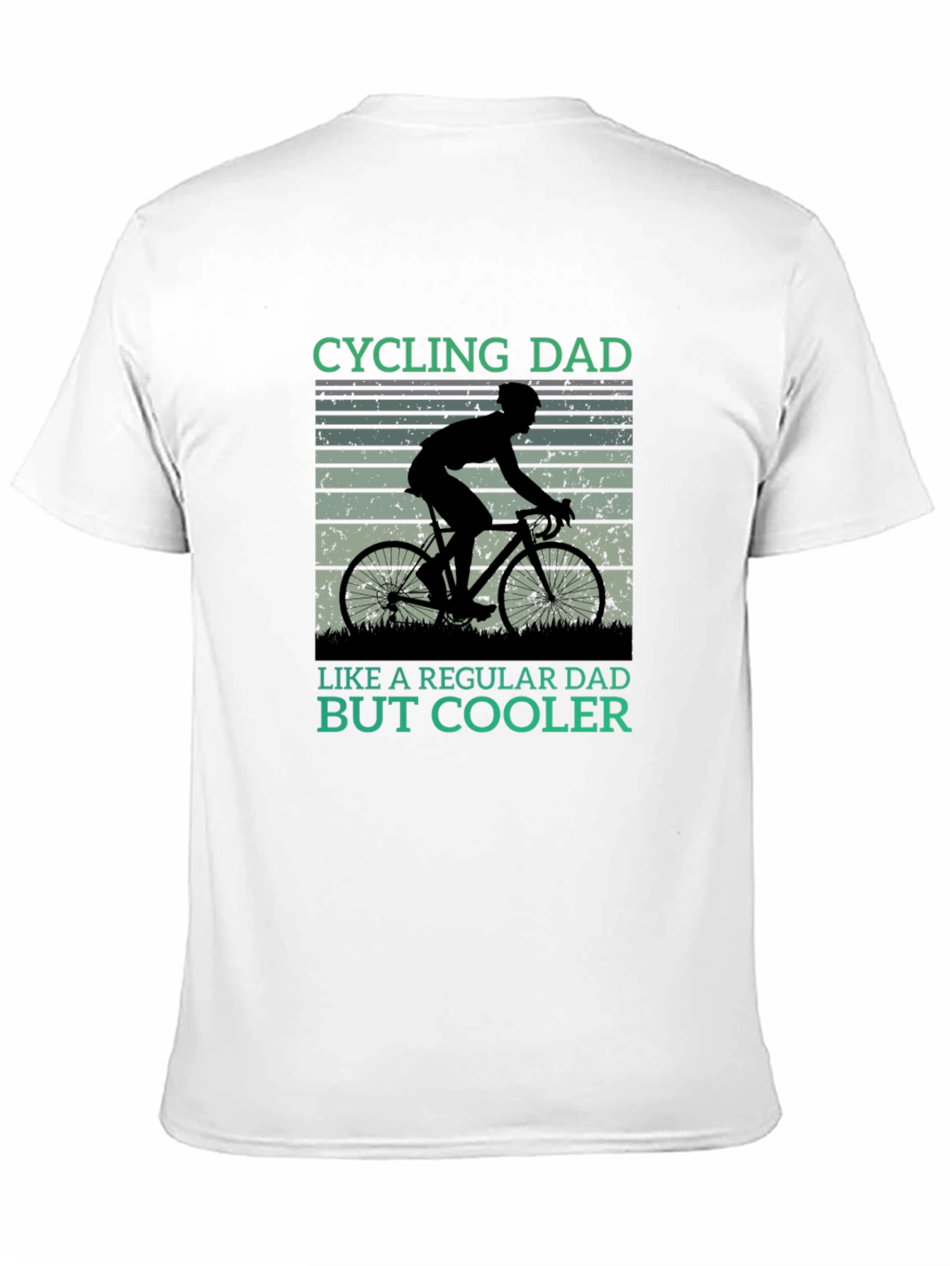 Black Cycling Dad T-Shirt - Cool Dad Style view 11