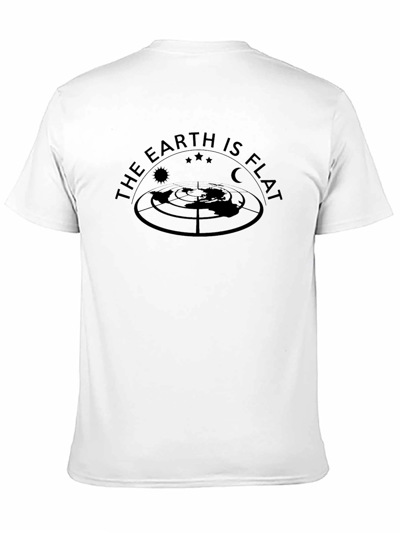 Black The Earth is Flat Graphic Tee view 11