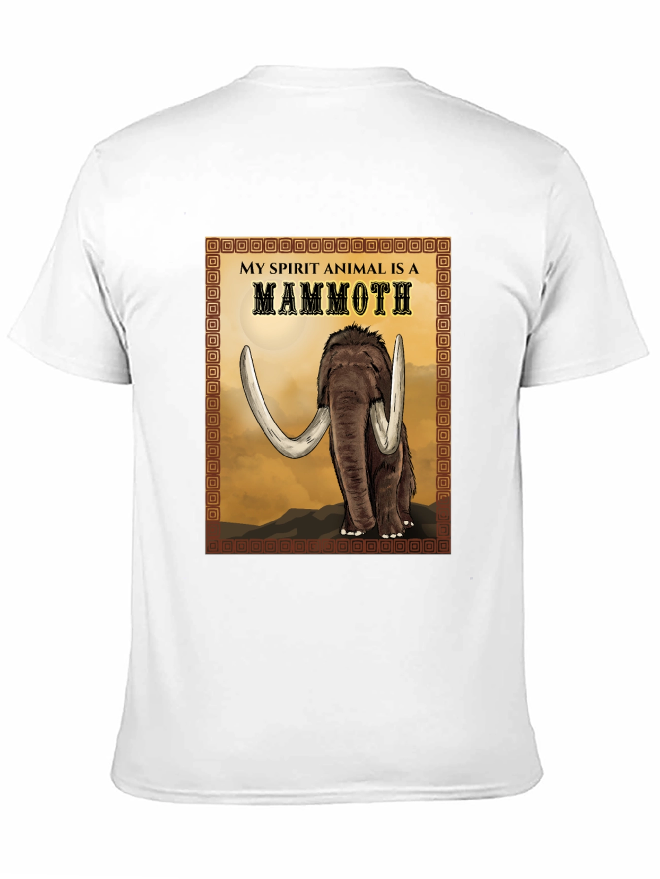 Black Mammoth Spirit Animal T-Shirt - Graphic Tee view 11