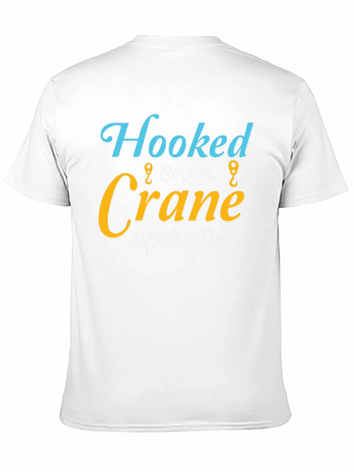 Black Hooked on a Crane Operator Novelty T-Shirt view 11