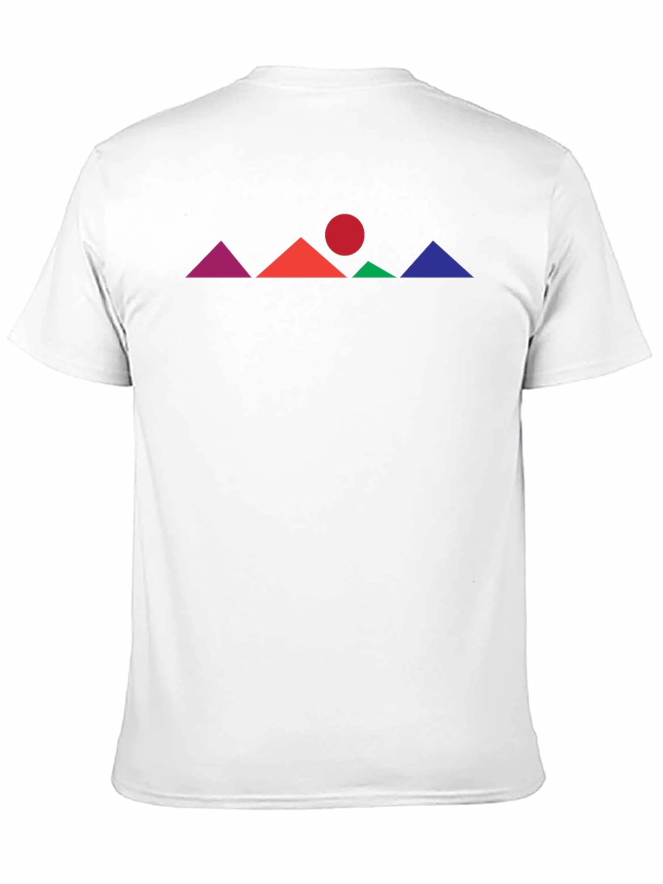 Black Geometric Mountain Graphic Tee - Modern Art Shirt view 11