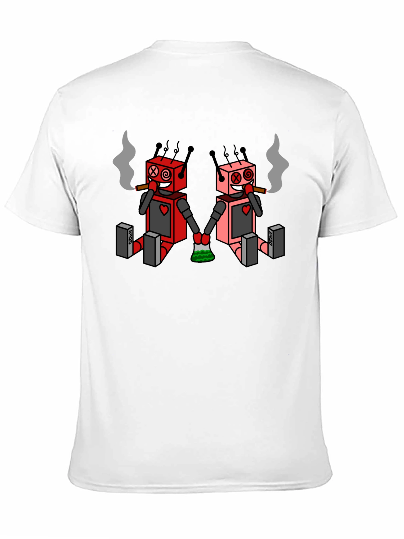 Black RoboLove Graphic Tee - 420 Friendly view 11