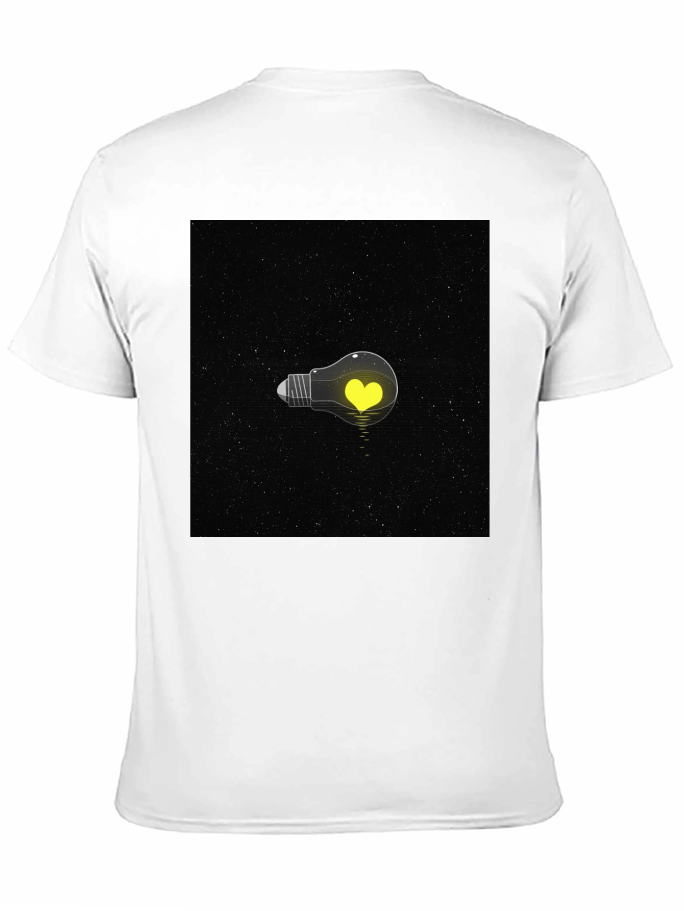 Black Heart Lightbulb T-Shirt - Black Graphic Tee view 11