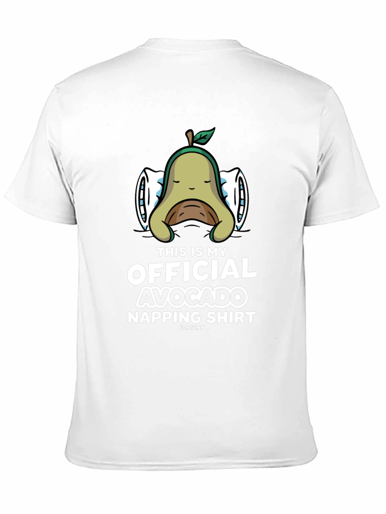 Black Avocado Napping T-Shirt - Funny Sleep Shirt view 11