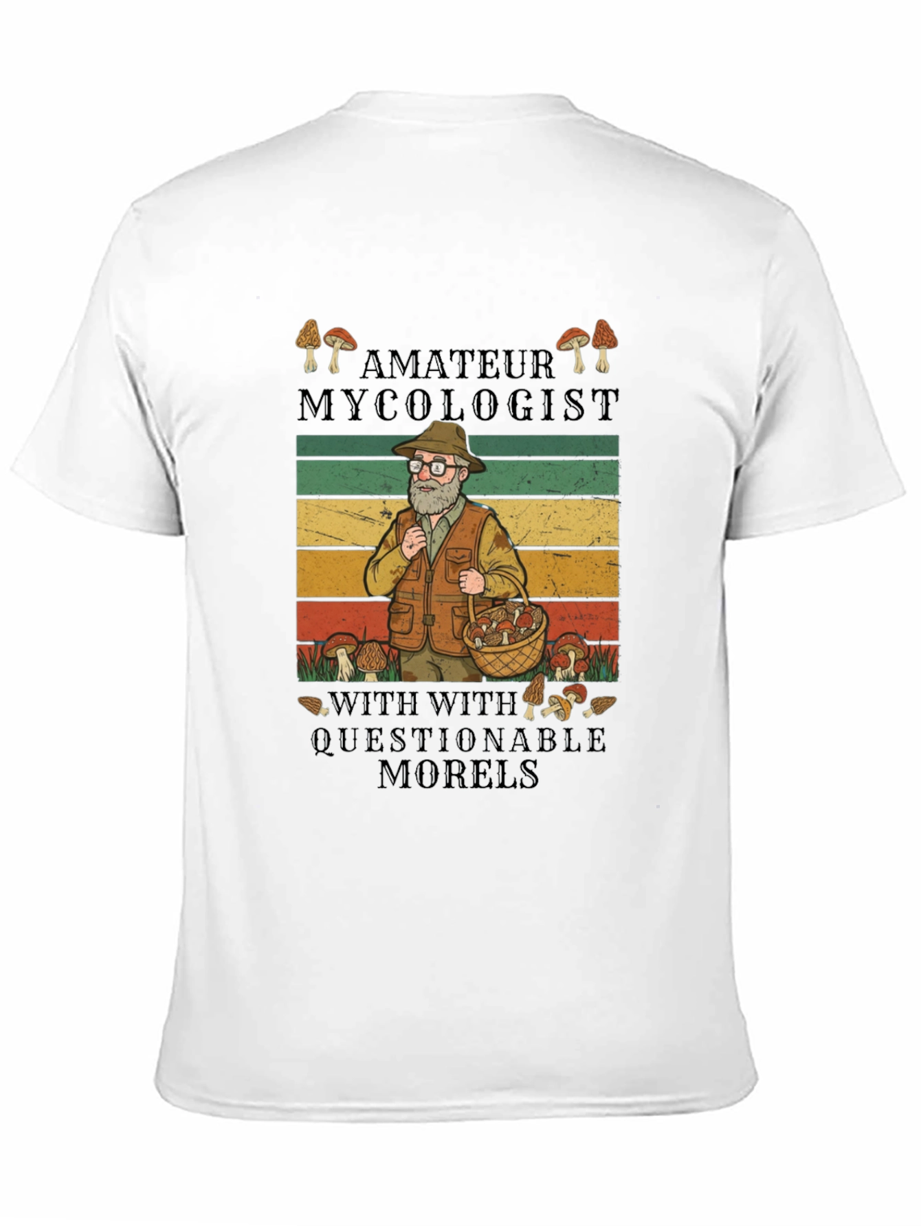 Black Amateur Mycologist T-Shirt - Questionable Morels view 11