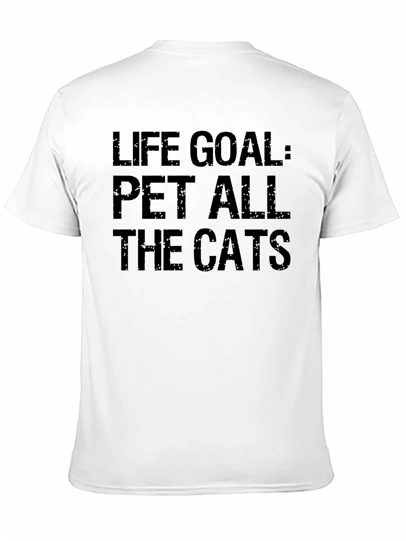 Black Life Goal: Pet All The Cats Graphic T-Shirt view 11