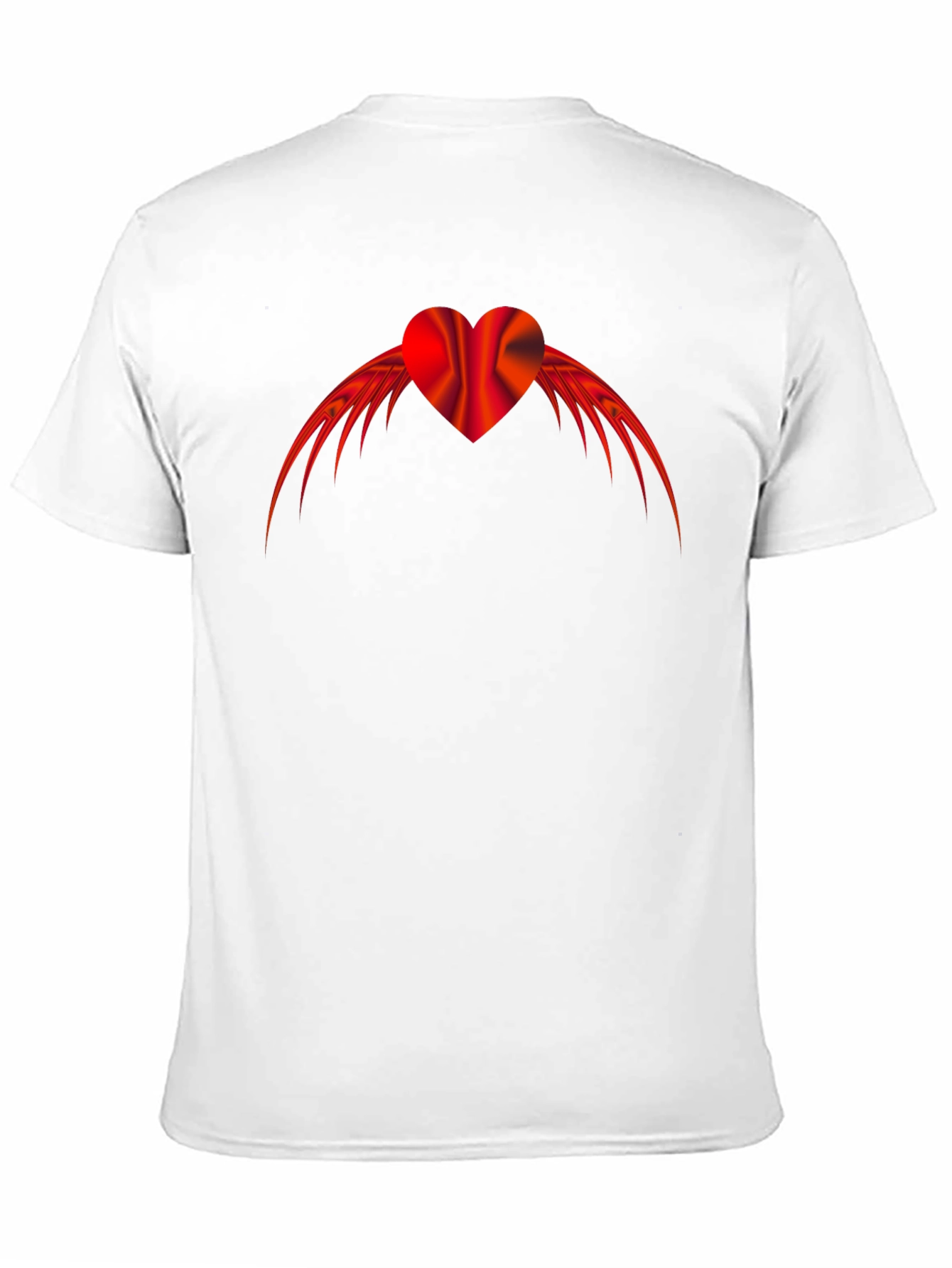 Black Winged Heart Graphic Tee - Black Cotton Blend view 11