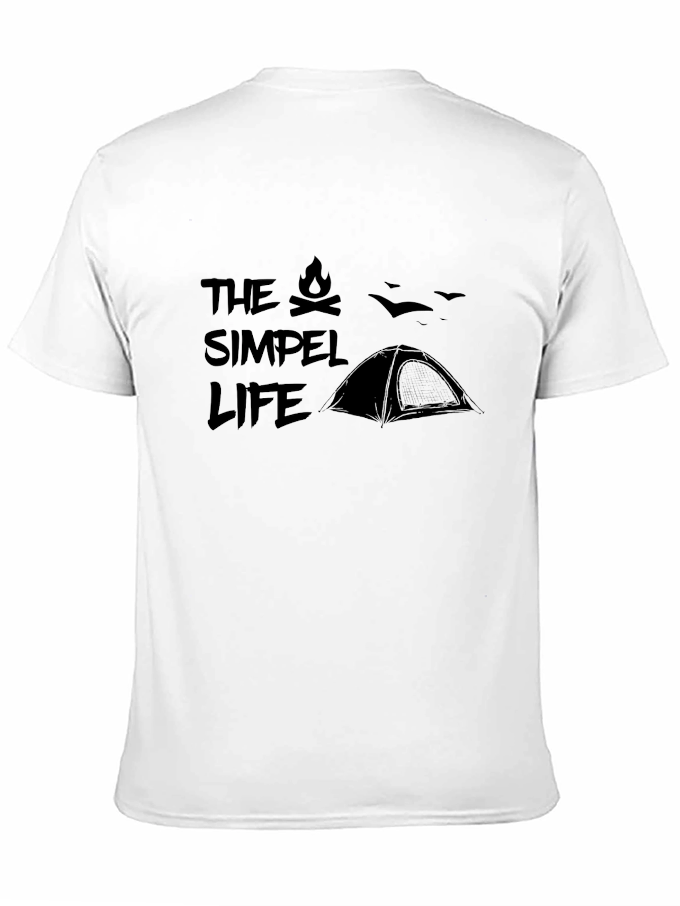Black The Simple Life Camping T-Shirt view 11