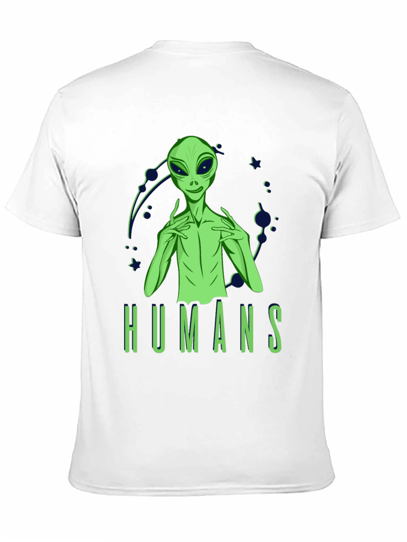 Black Alien 'Humans' Graphic Tee - Men's Black T-Shirt view 11