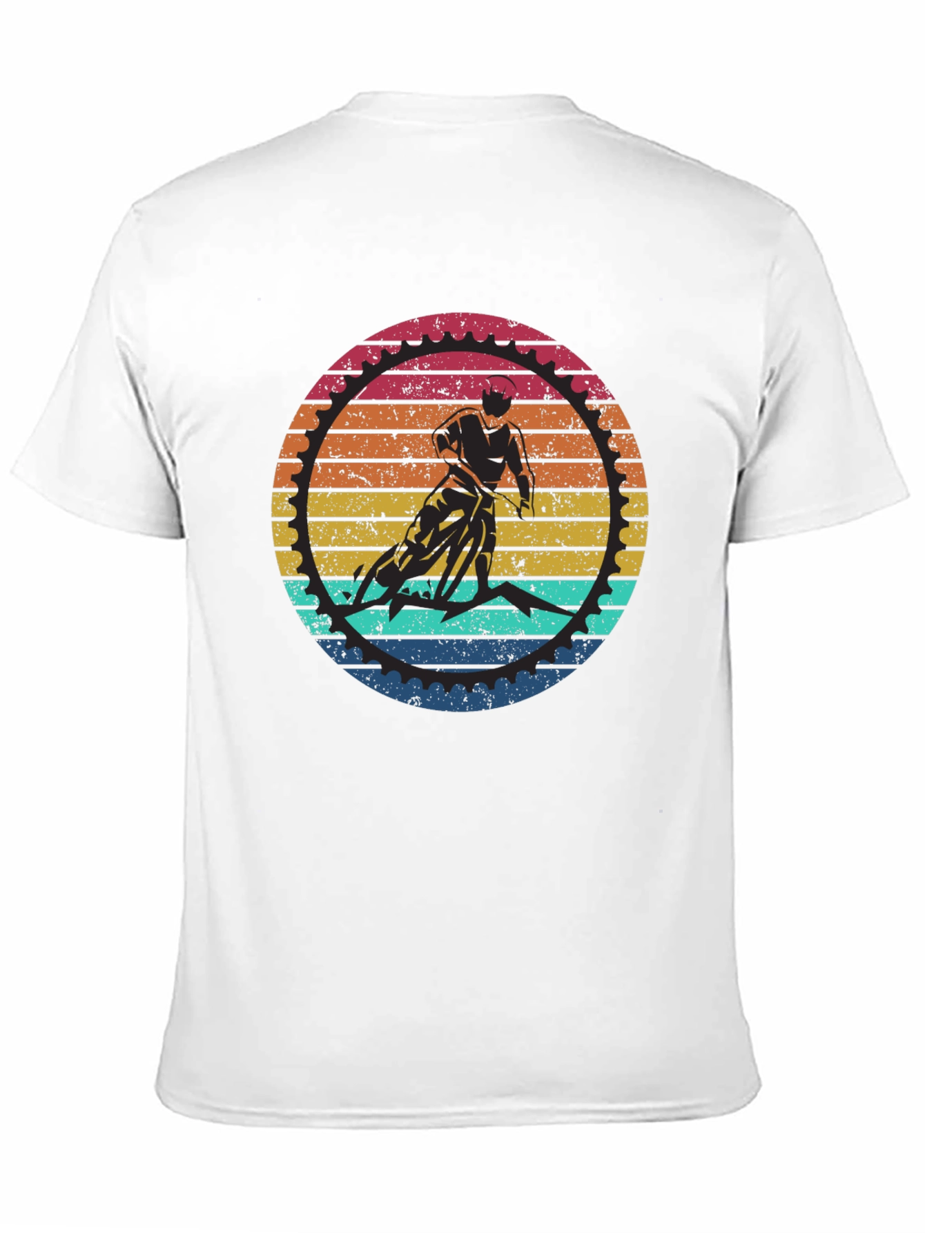 Black Retro Cycling Graphic T-Shirt - Black view 11