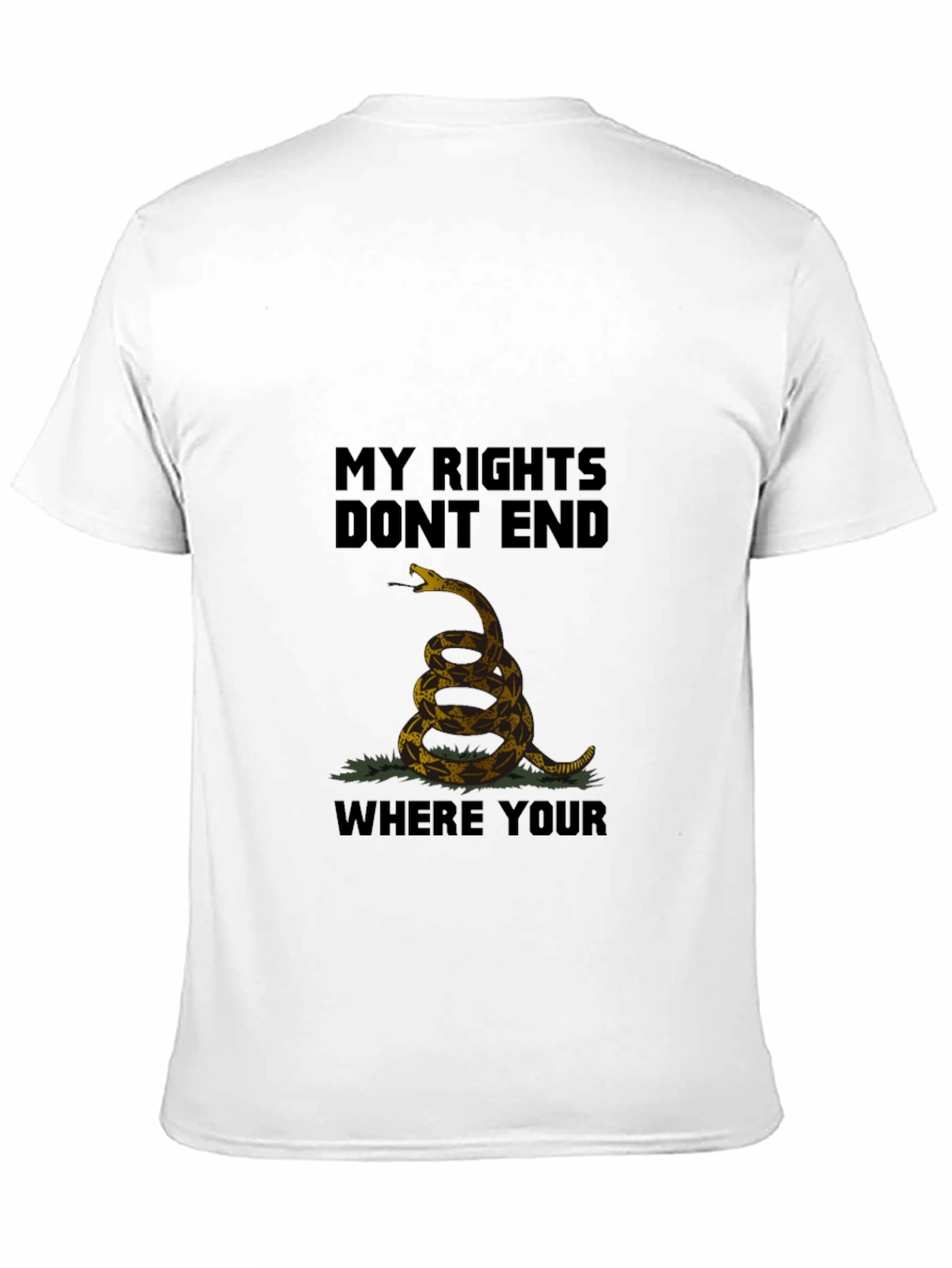 Black My Rights Don't End Snake Tee view 11