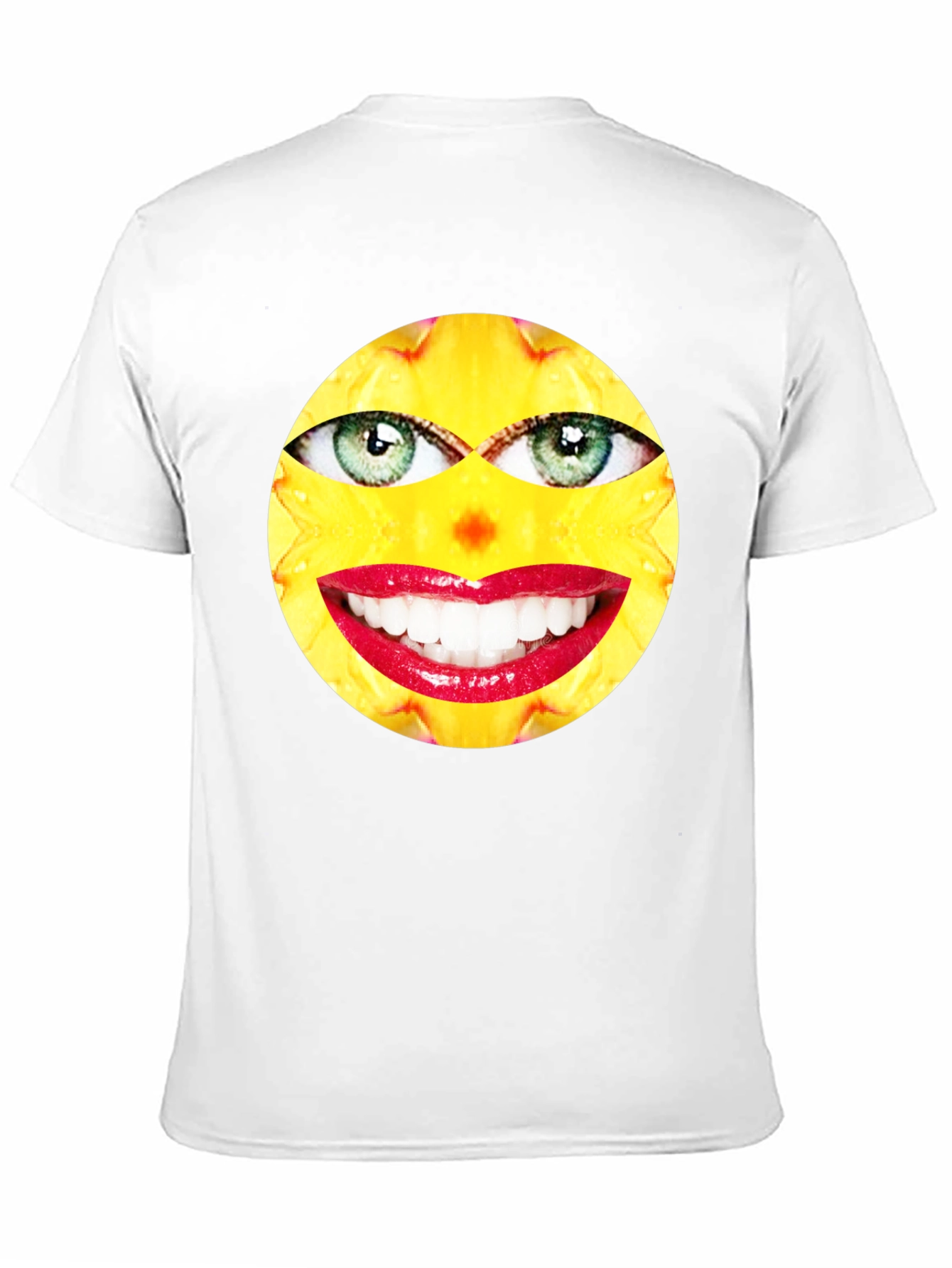 Black Funny Face Graphic Print Black T-Shirt view 11