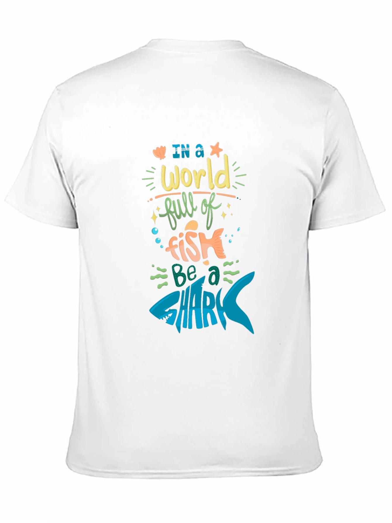 Black Be a Shark T-Shirt - Motivational Graphic Tee view 11