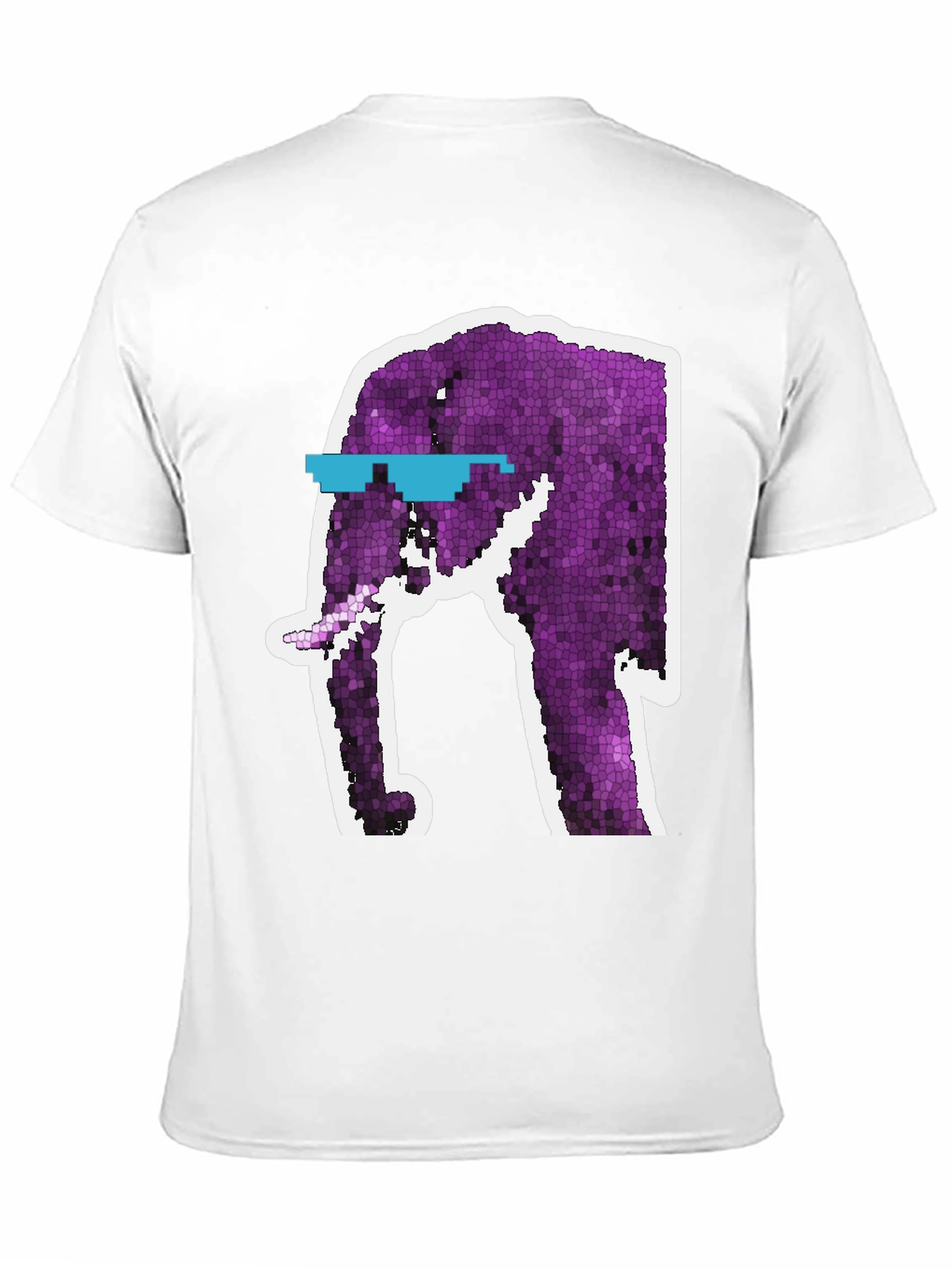 Black Cool Elephant Graphic Tee - Black Cotton T-Shirt view 11