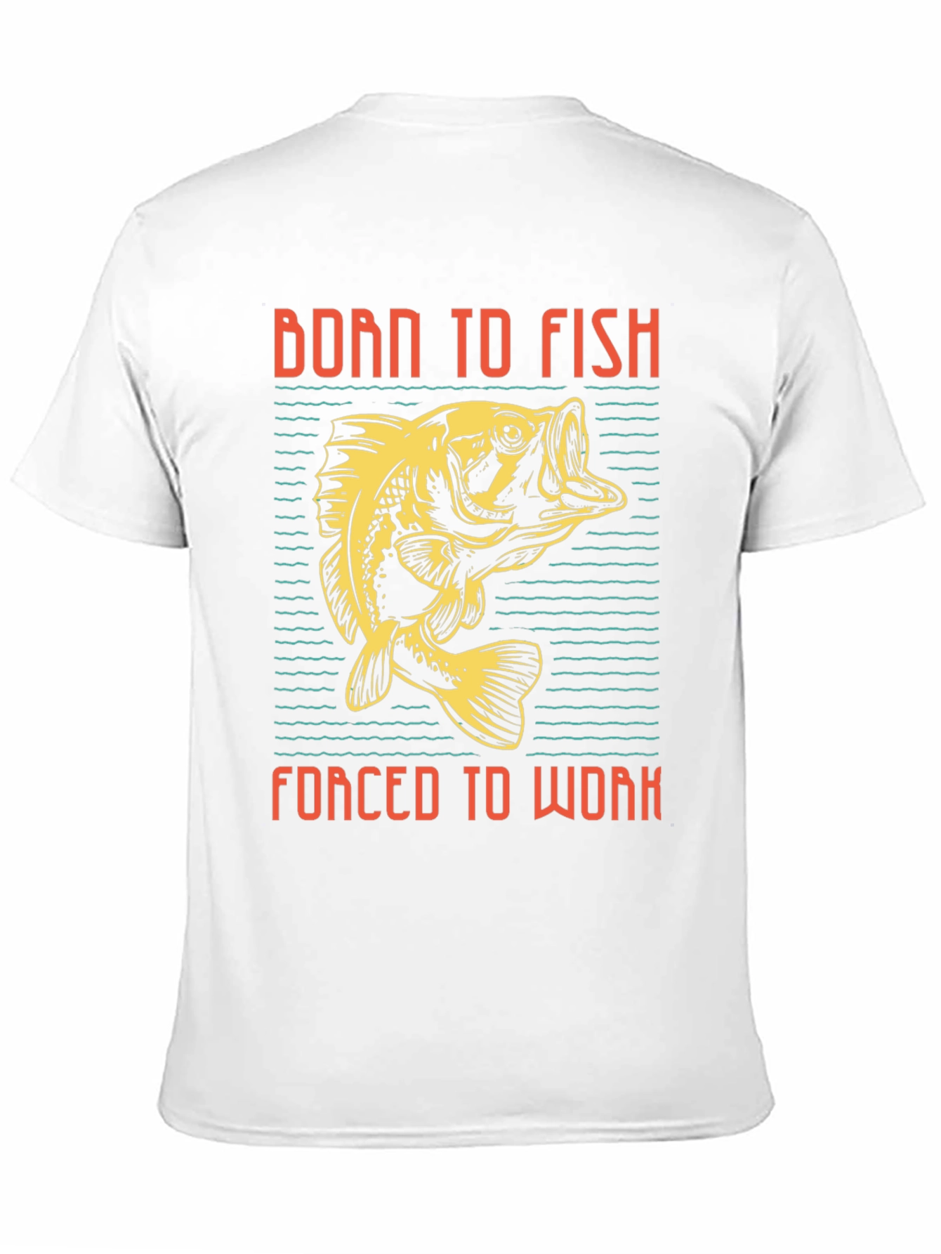 Black Born to Fish T-Shirt view 11