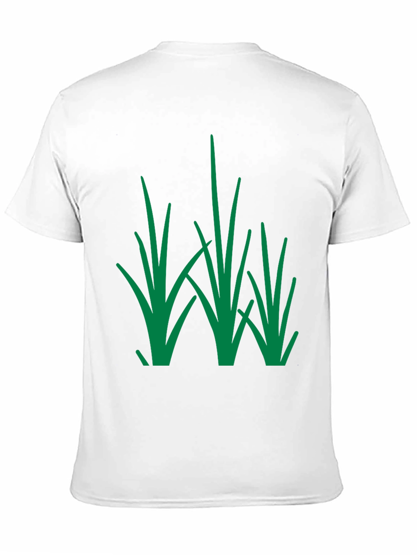 Black Green Grass Design Black T-Shirt view 11