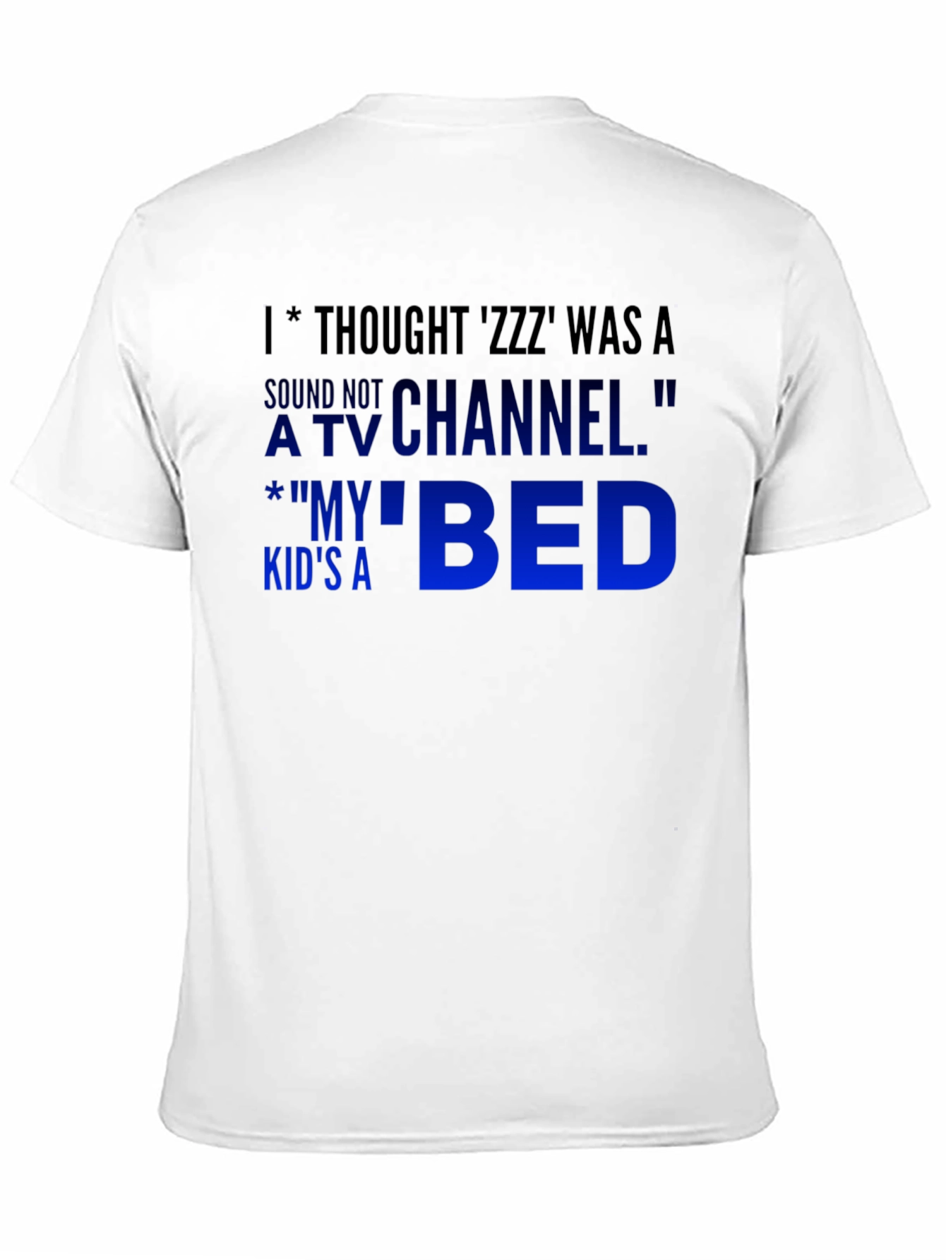 Black Funny 'ZZZ' Thought T-Shirt view 11