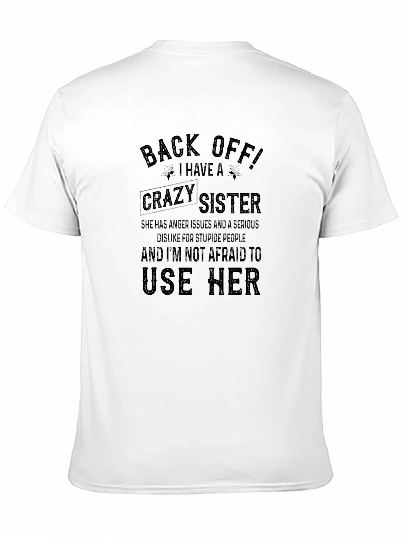 Black Crazy Sister Graphic Tee - Back Off! view 11