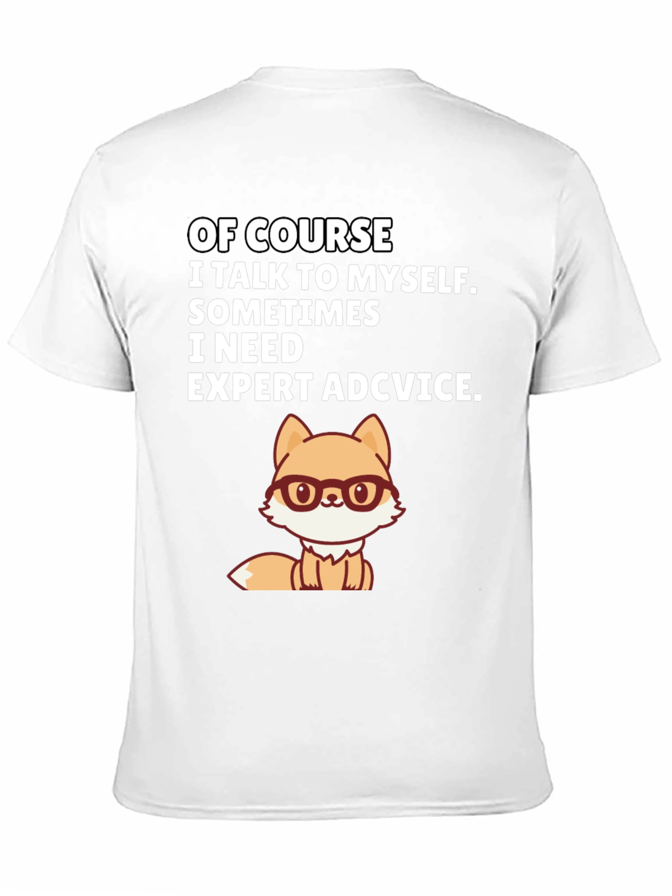 Black Funny Fox Expert Advice Graphic Tee view 11