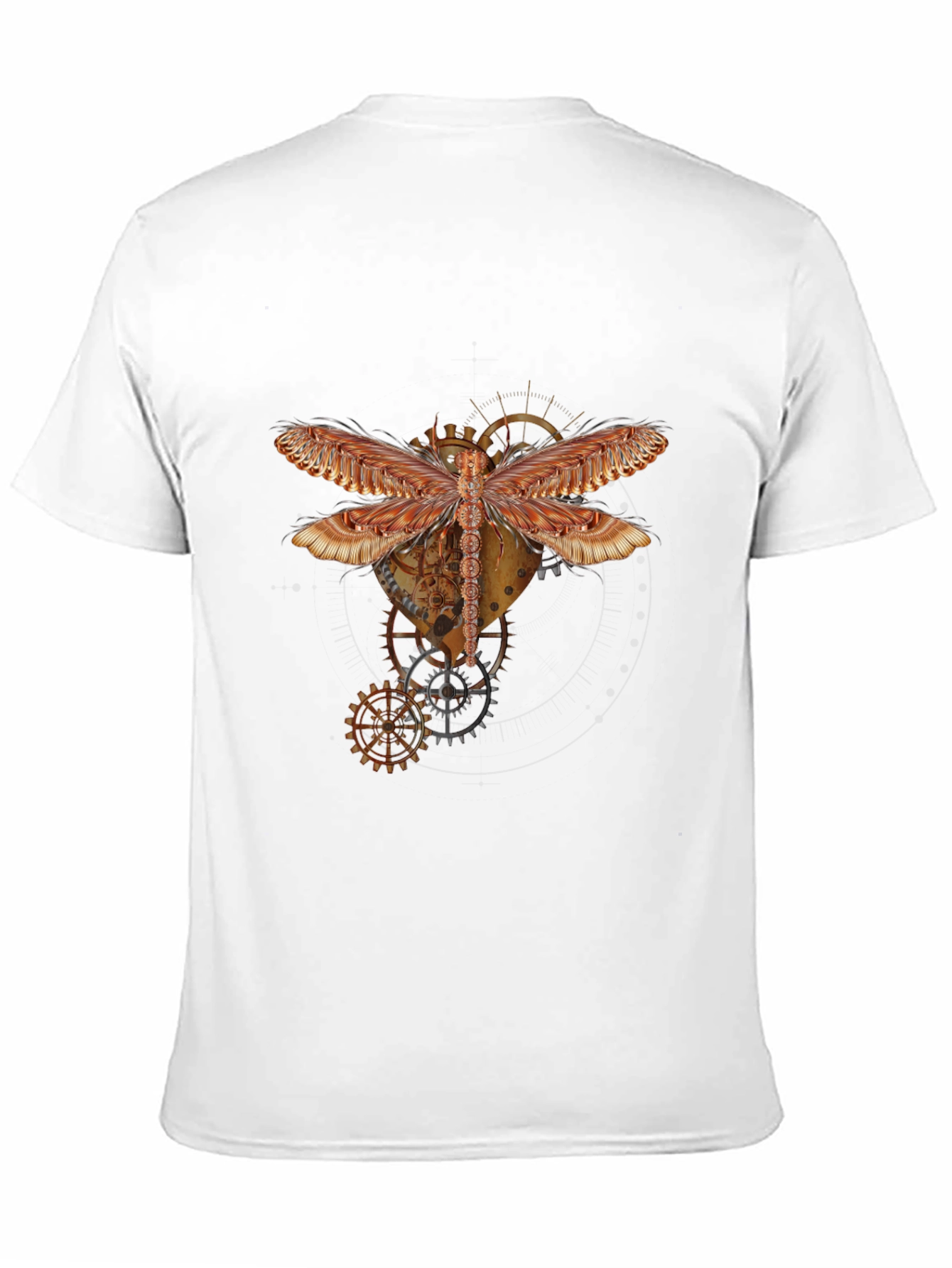 Black Steampunk Dragonfly Graphic Tee - Unique Design view 11