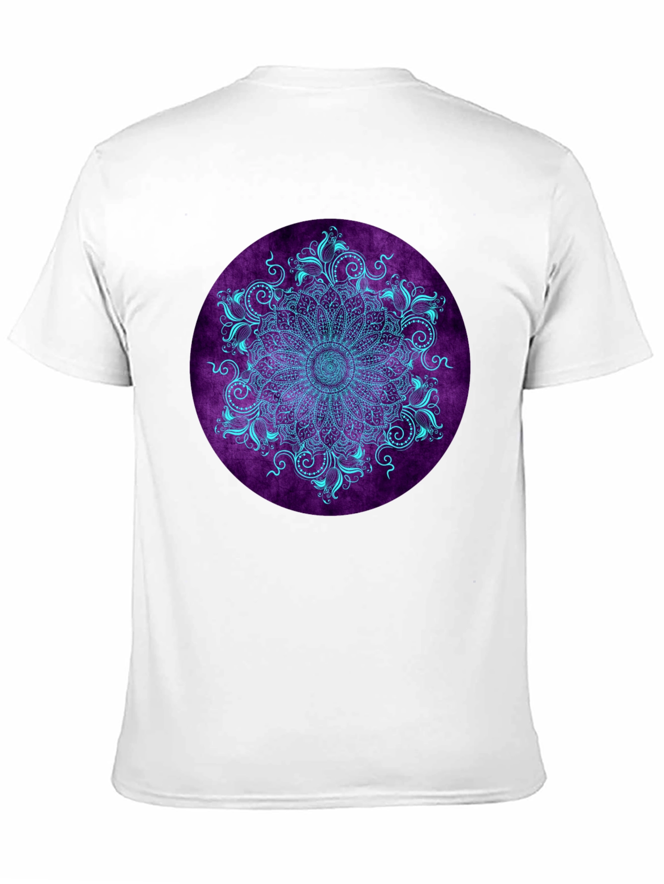 Black Mandala Print Black T-Shirt view 11