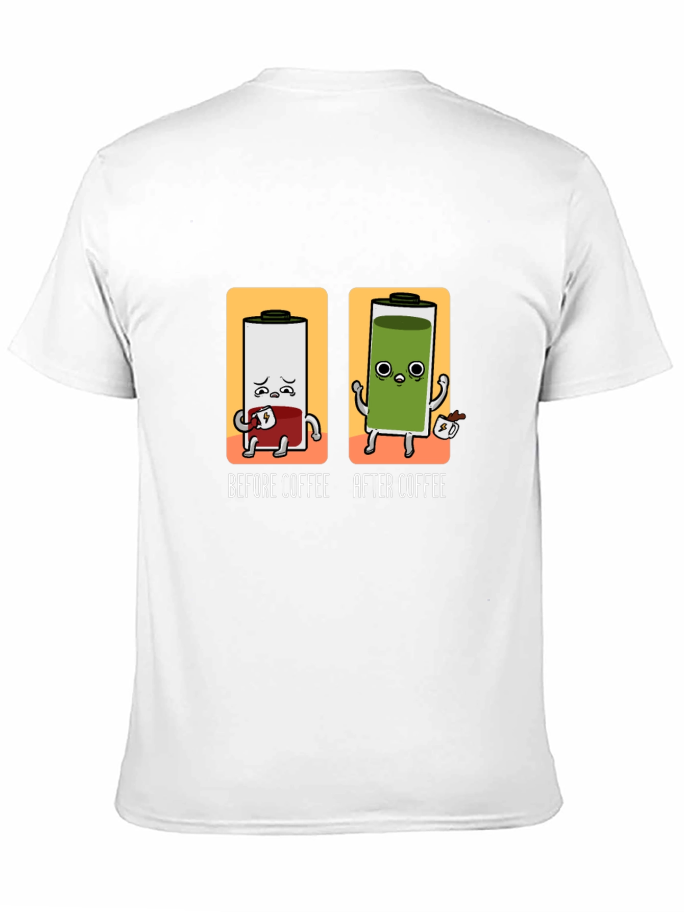 Coffee Lover T-Shirt - Before and After Funny Battery - 11