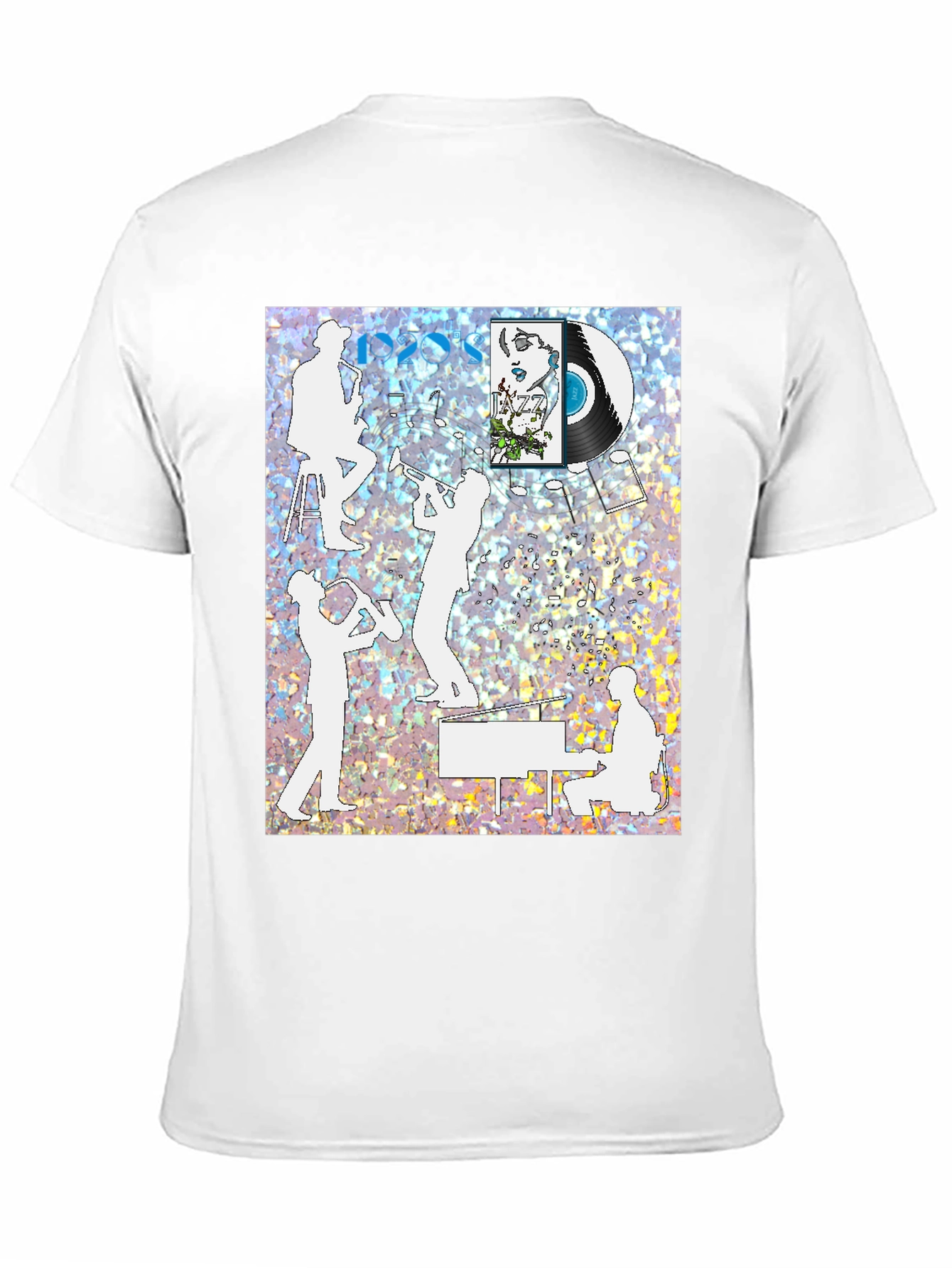 Black Jazz Music T-Shirt - Vintage Style view 11