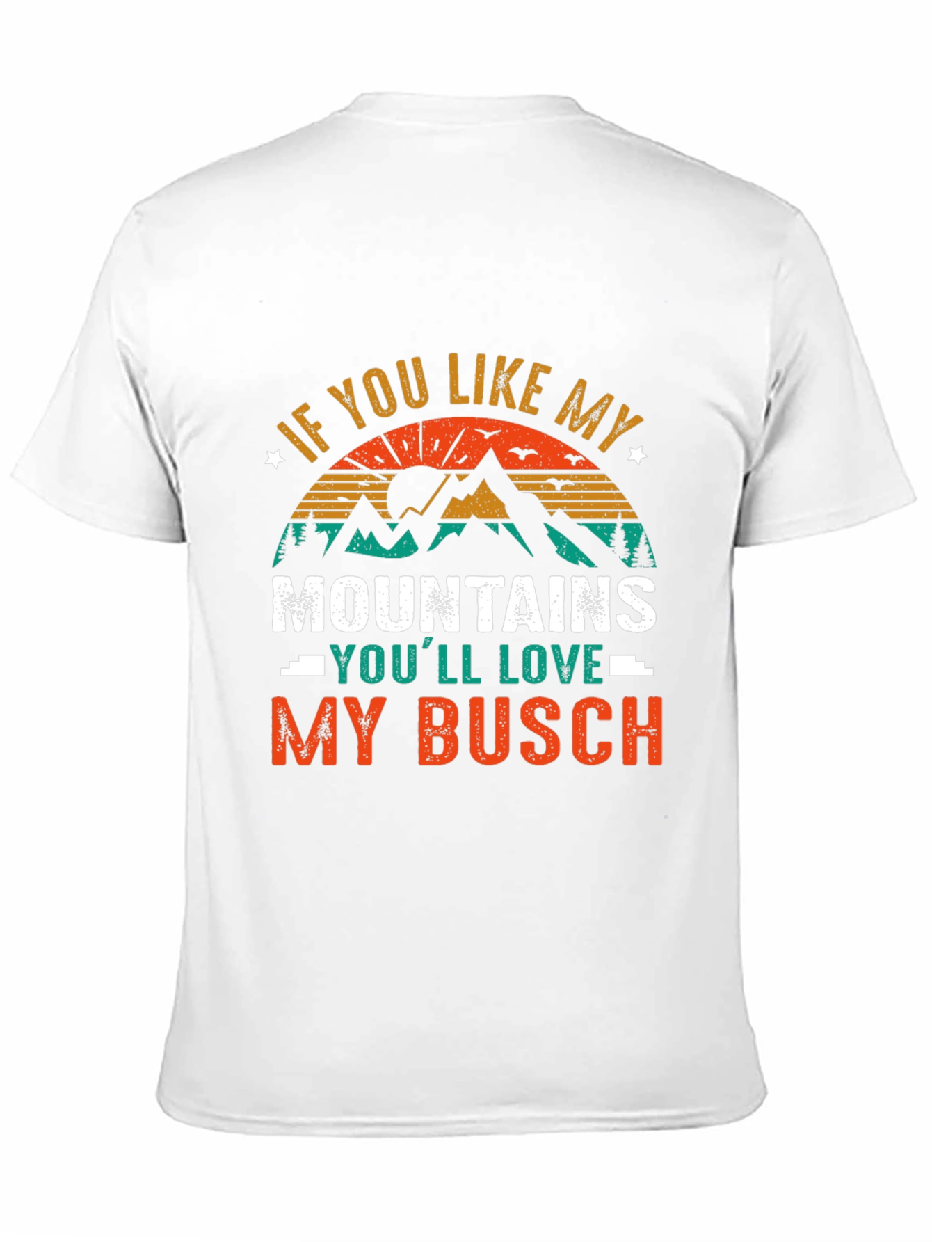 Black Mountains Busch T-Shirt - Funny Outdoors Graphic Tee view 11