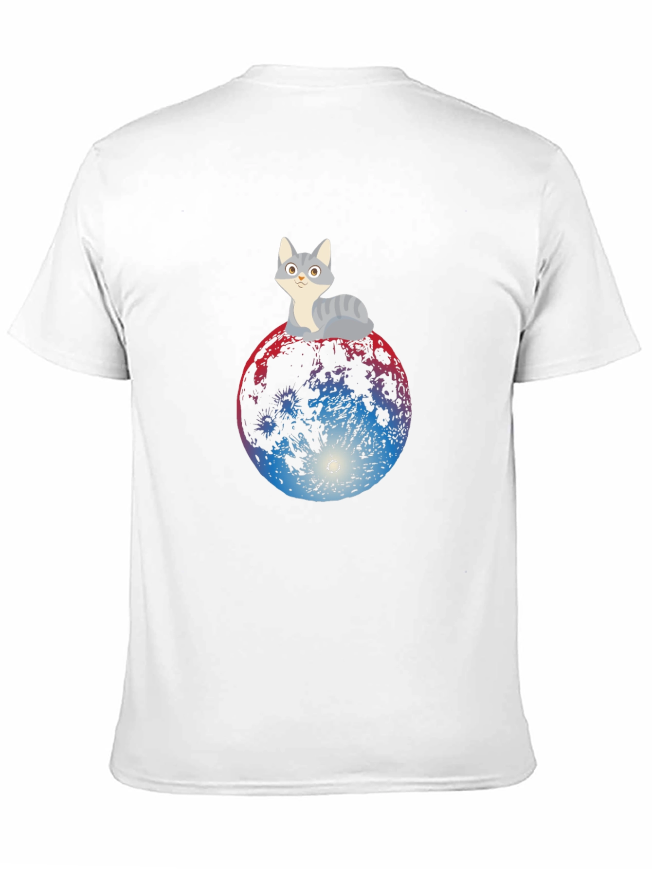 Black Cat on Moon Graphic Tee - Black T-Shirt view 11