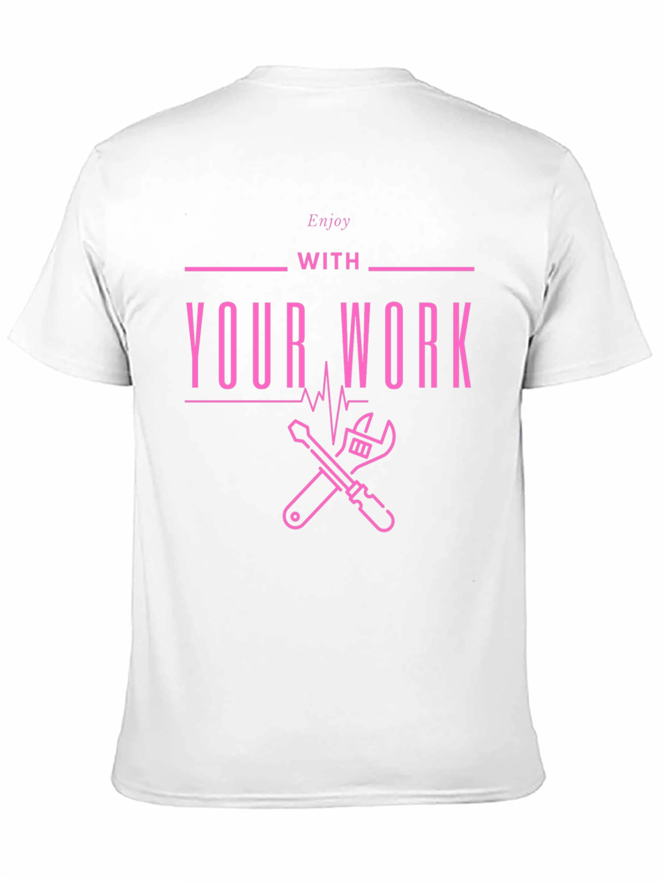 Black Enjoy Your Work Graphic Tee - Black view 11