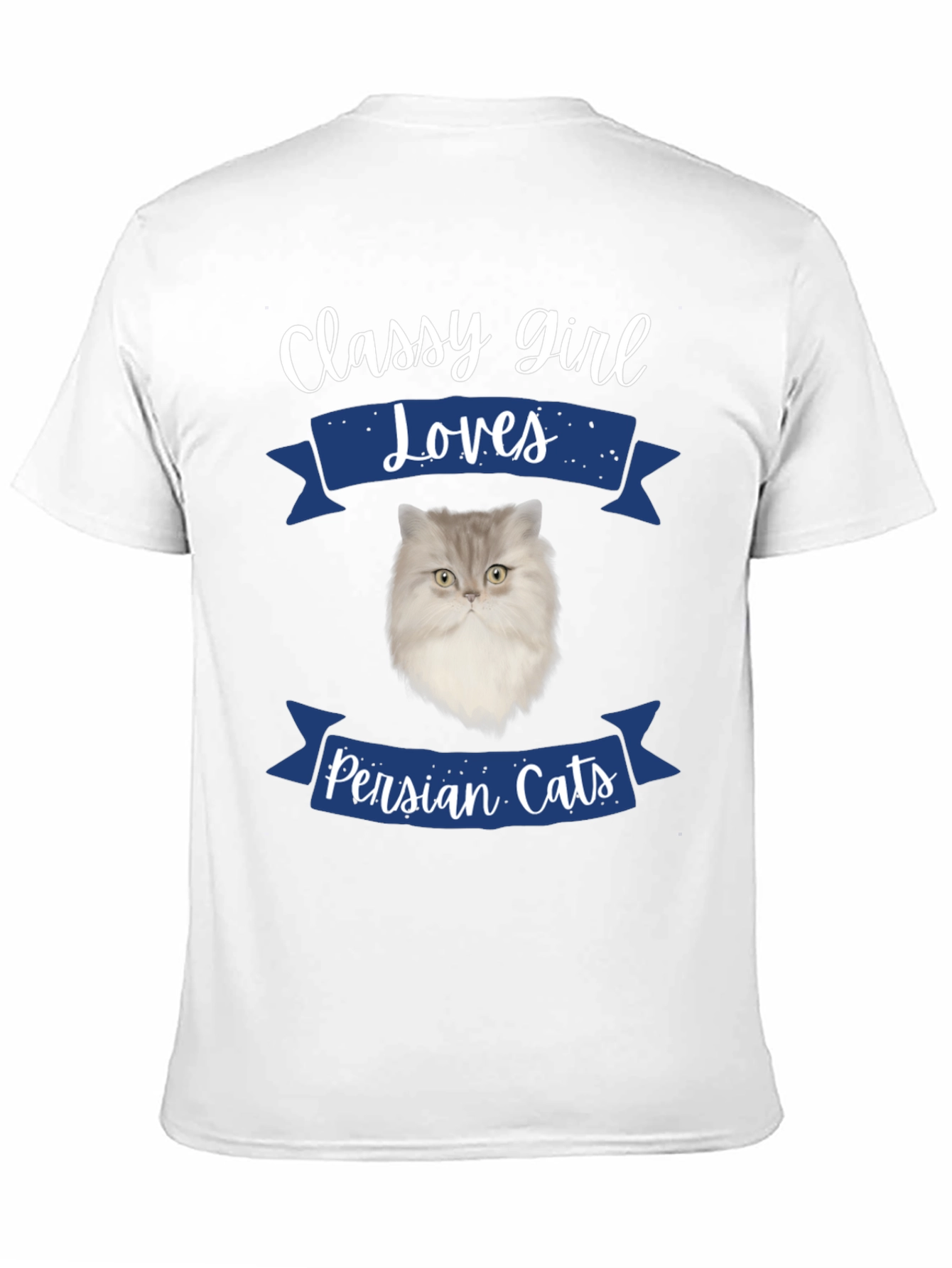 Black Classy Girl Loves Persian Cats T-Shirt view 11