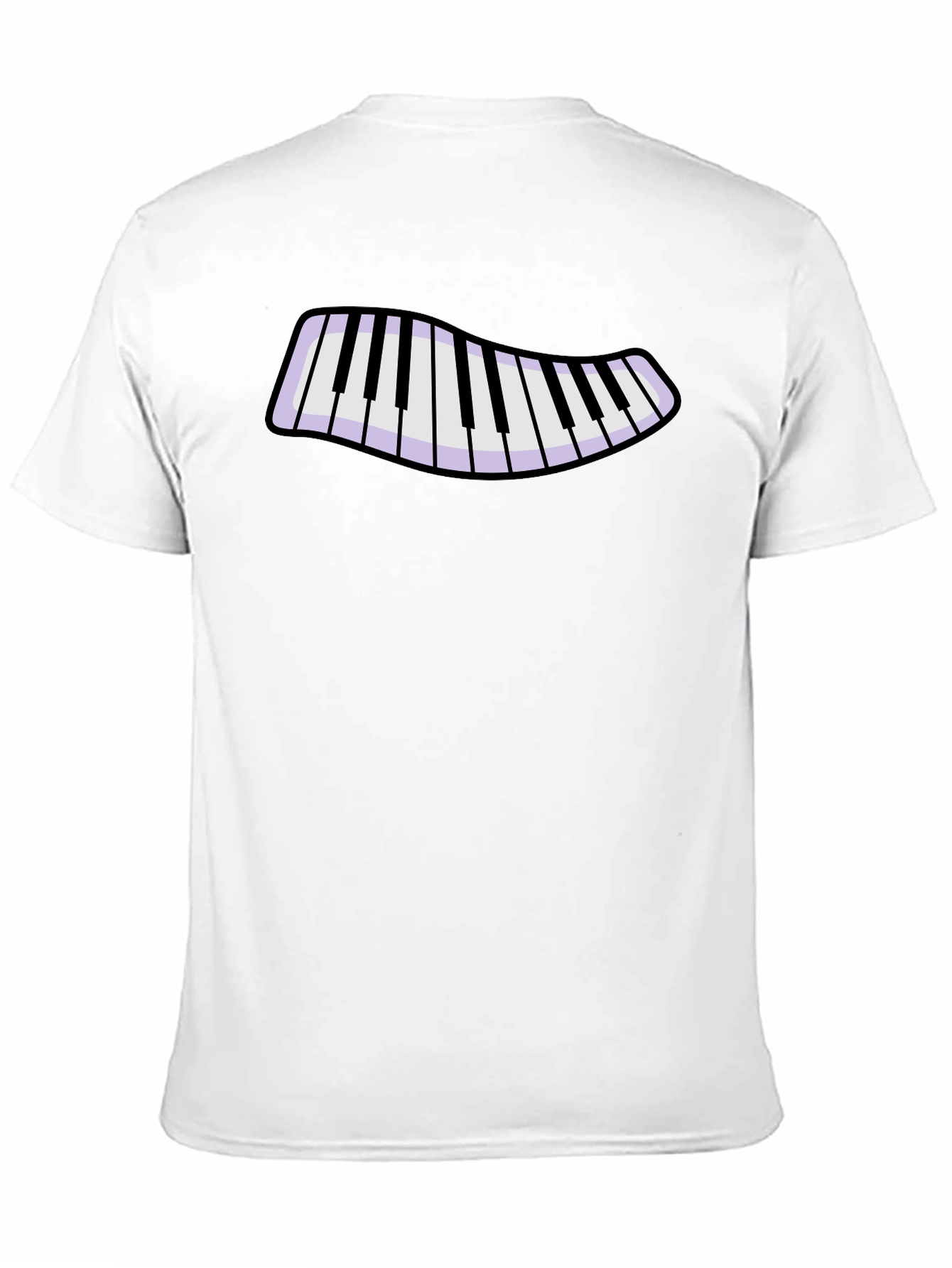 Black Piano Keys Graphic T-Shirt - Black Cotton Blend view 11