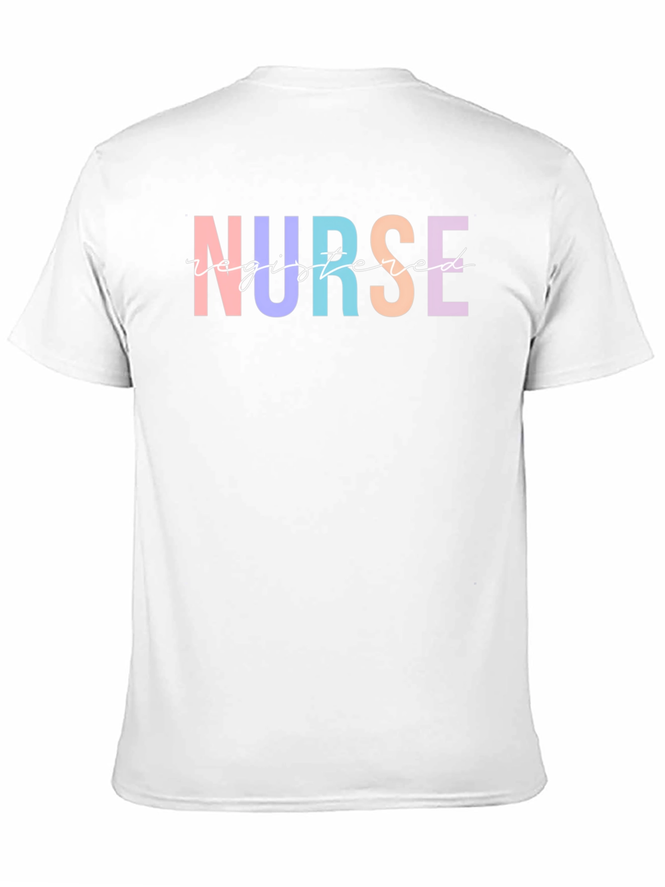 Black Registered Nurse Colorful Graphic T-Shirt view 11