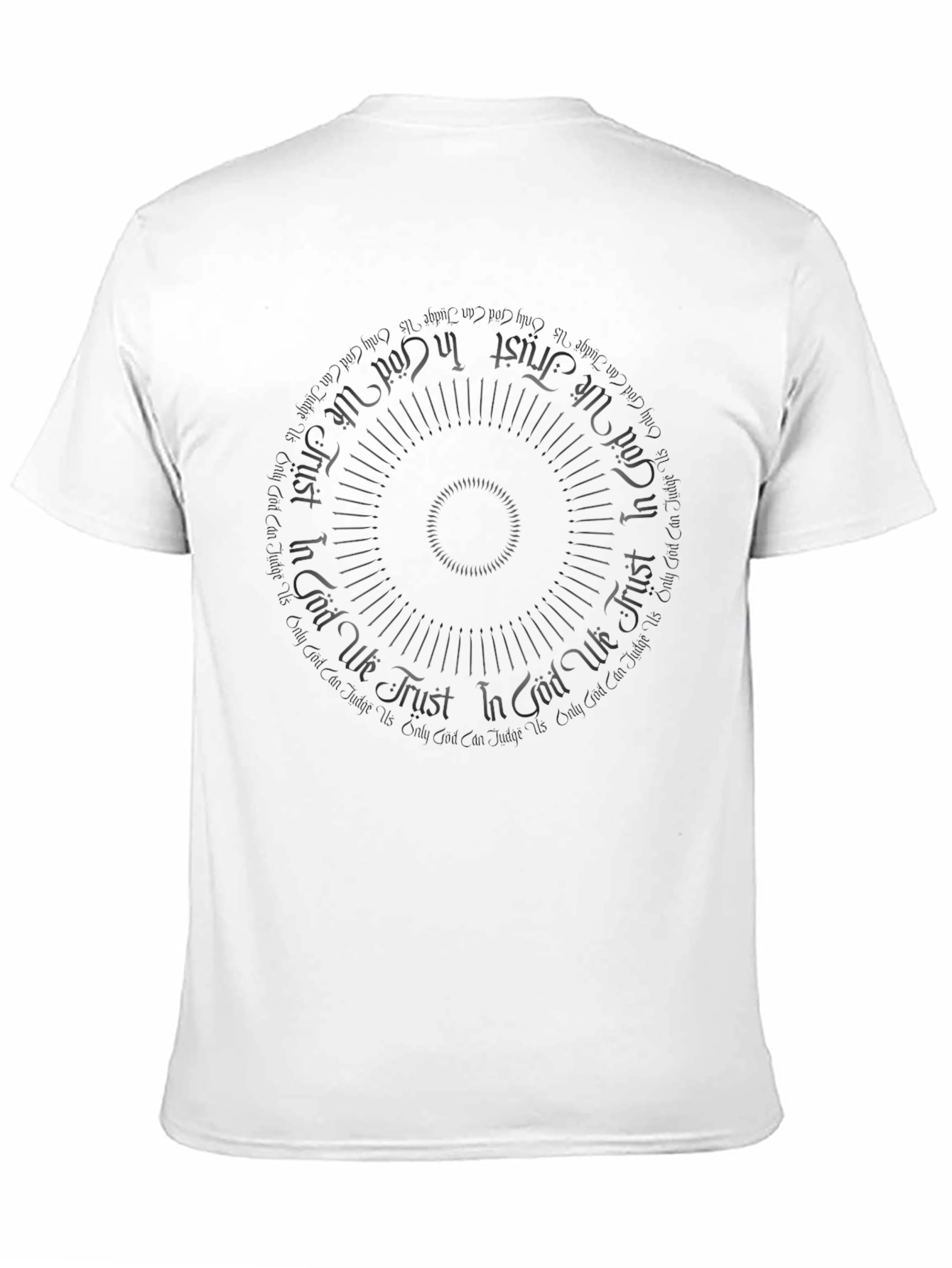 Black In God We Trust Graphic Tee - Stylish Circular Design view 11