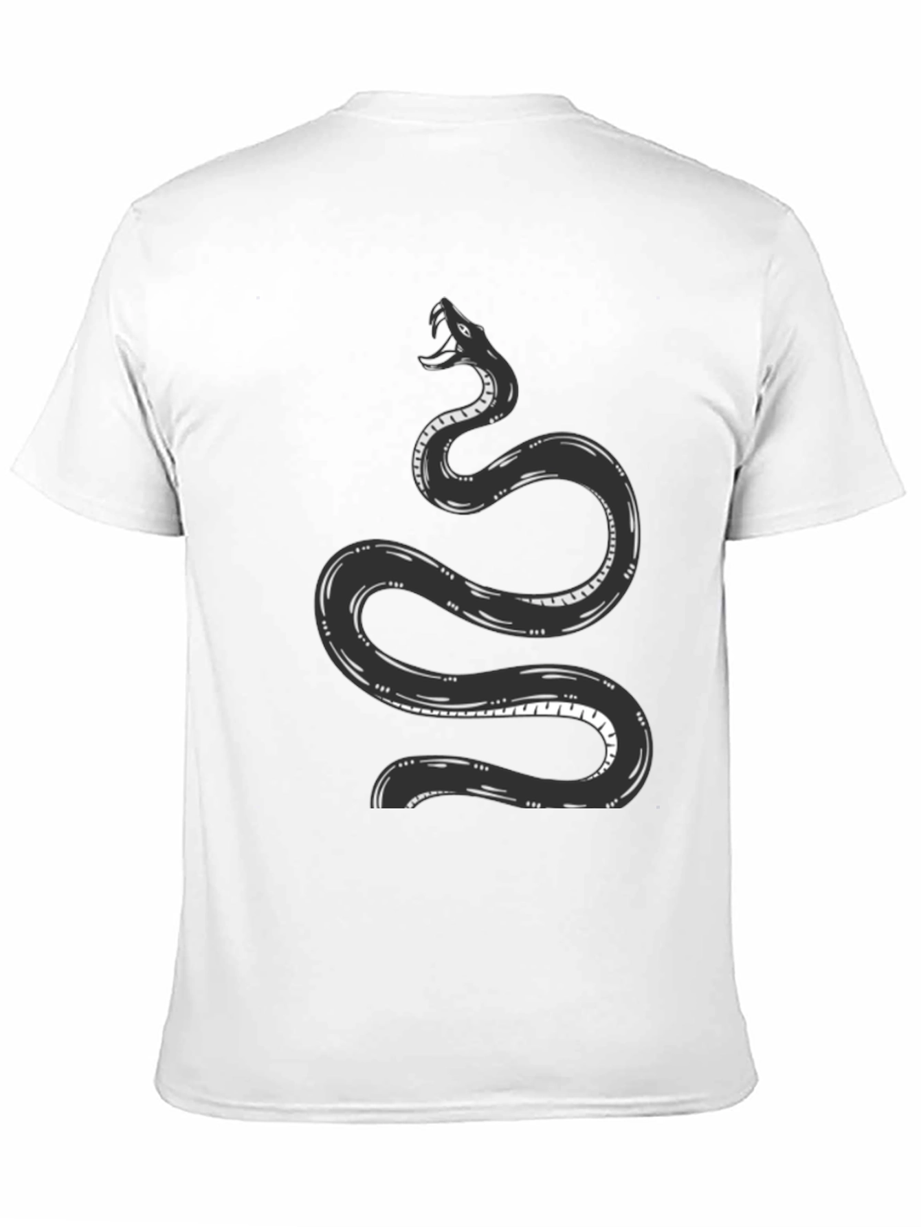 Black Snake Graphic Tee - Black Cotton T-Shirt view 11