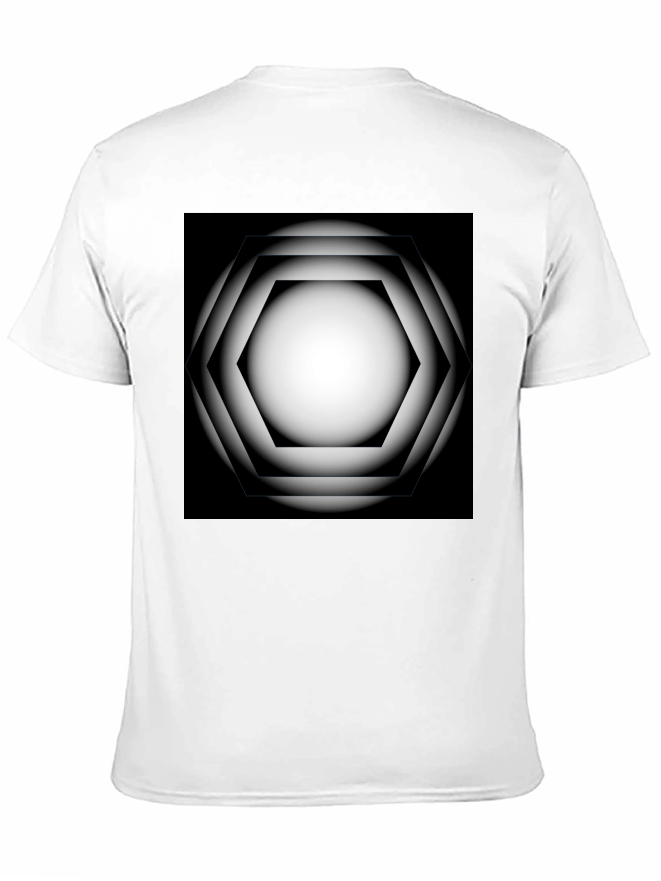 Black Geometric Gradient Graphic Tee view 11