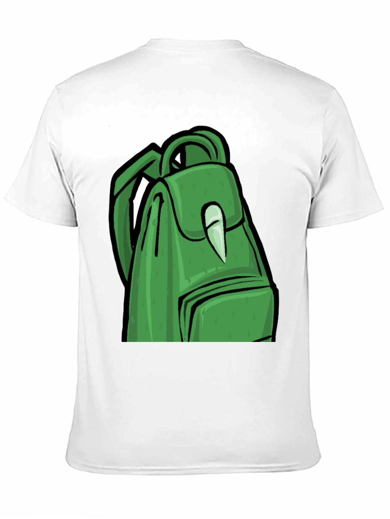 Black Green Backpack Graphic T-Shirt - Trendy Style view 11