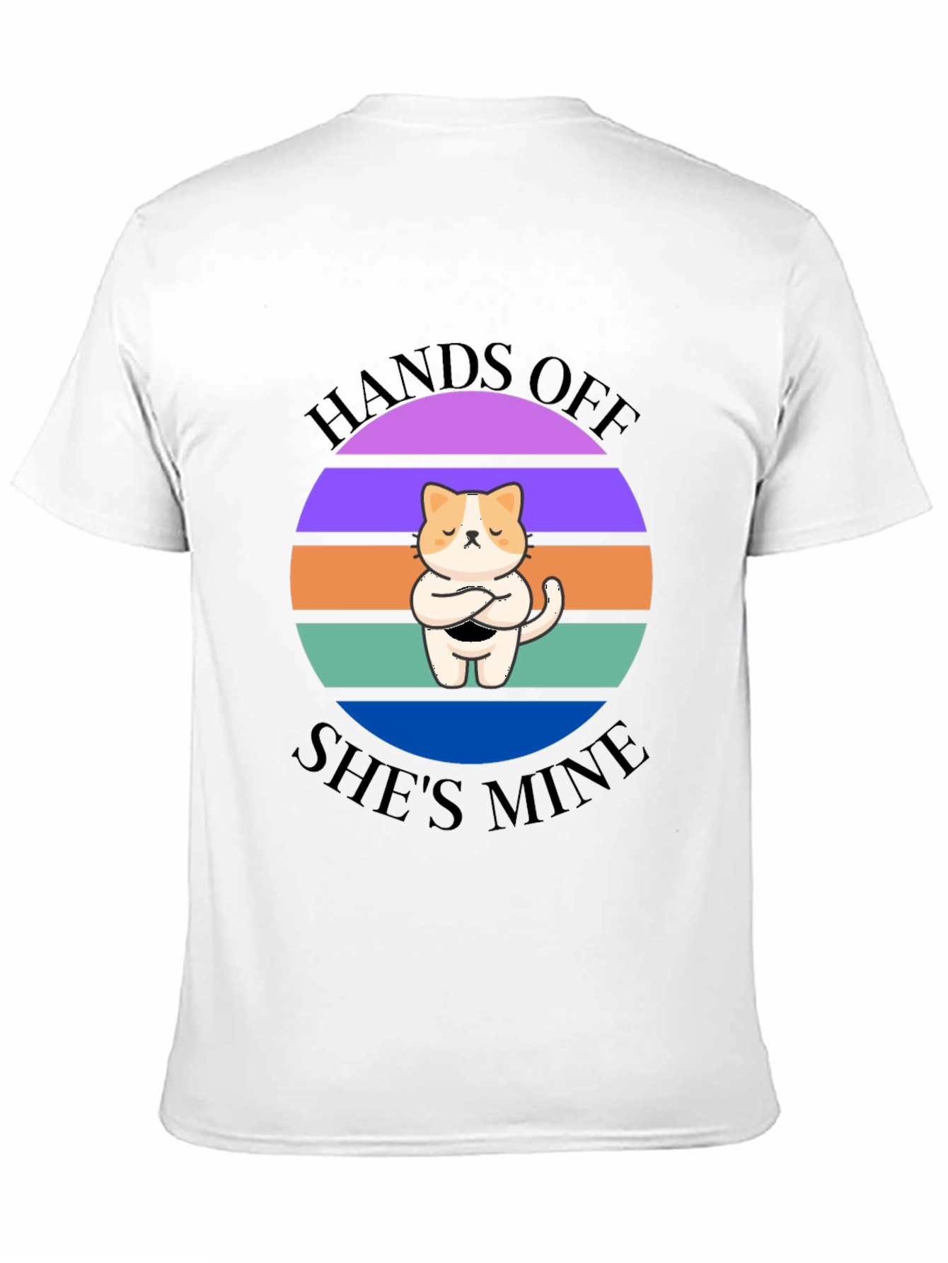 Black Hands Off She's Mine T-Shirt view 11