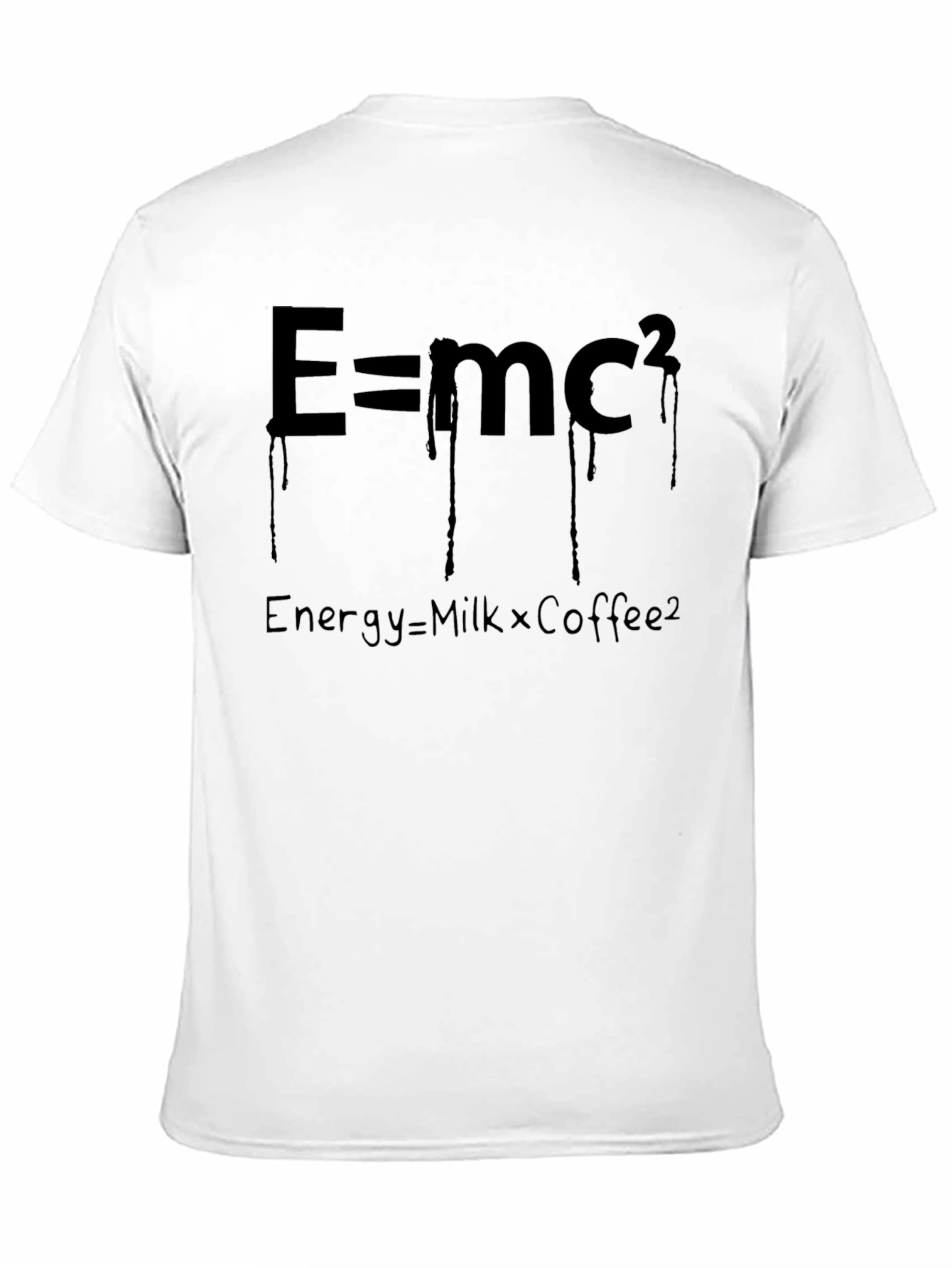 Black E=mc2 Graphic T-Shirt - Black, Humorous Physics Tee view 11