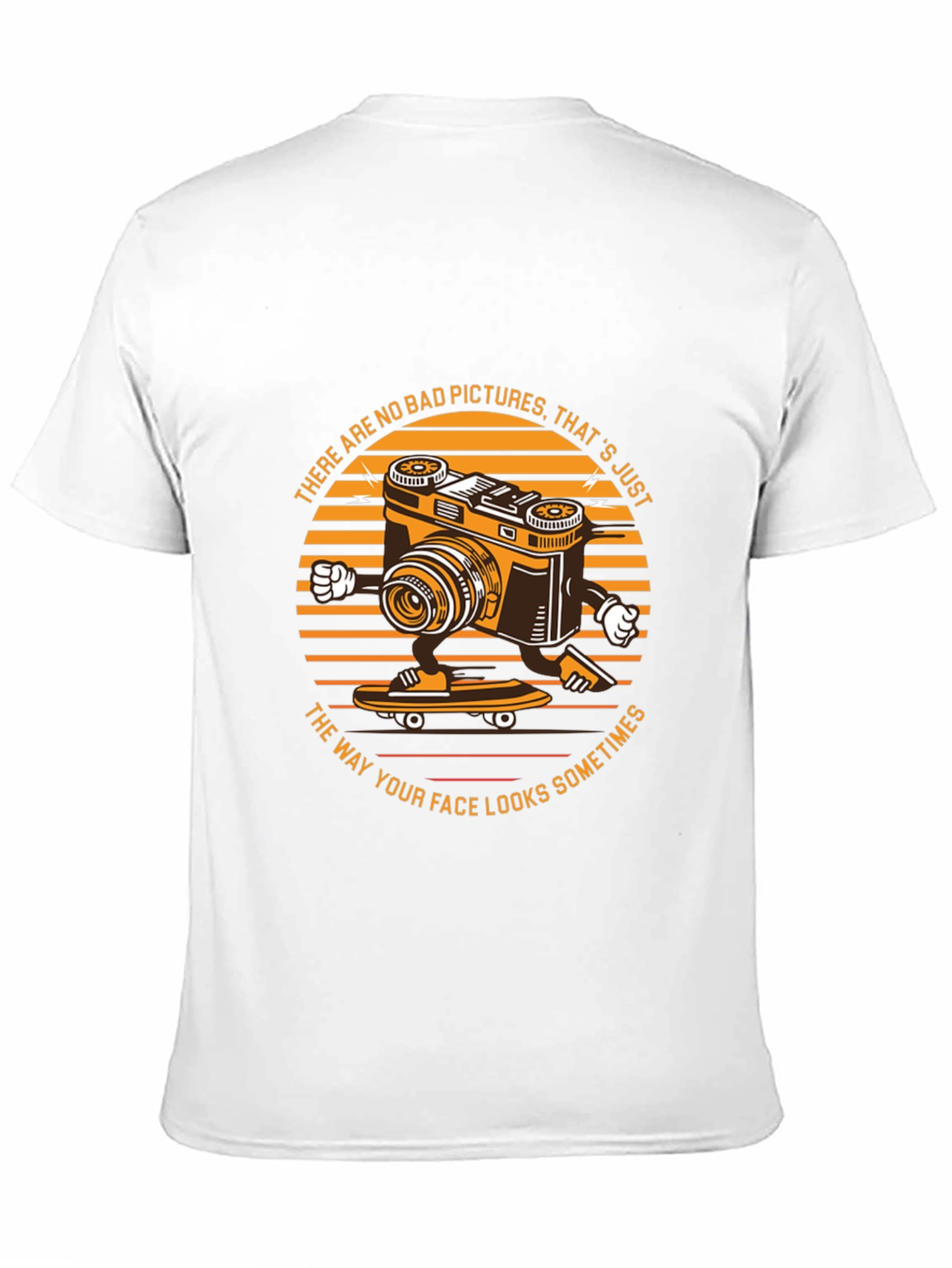 Black Funny Camera T-Shirt - No Bad Pictures view 11