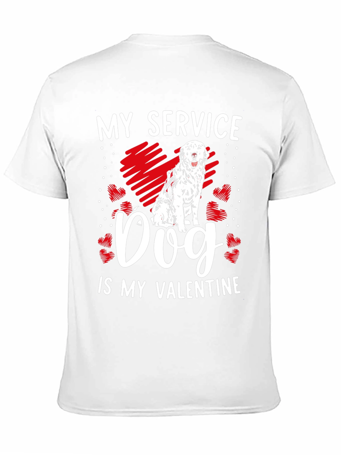 Black My Service Dog is My Valentine Graphic Tee view 11